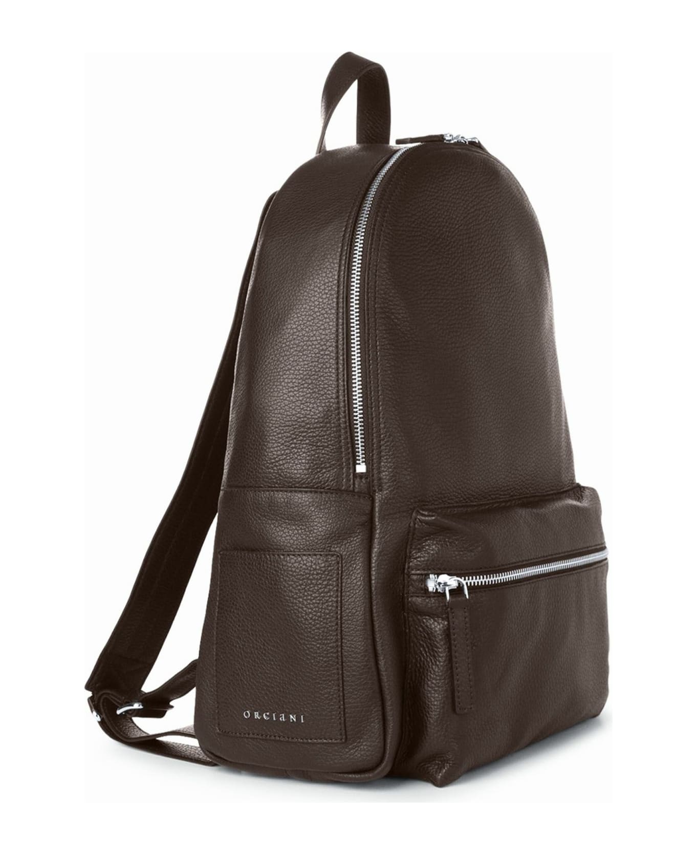 Orciani Brown Calf Leather Micron Backpack - Brown