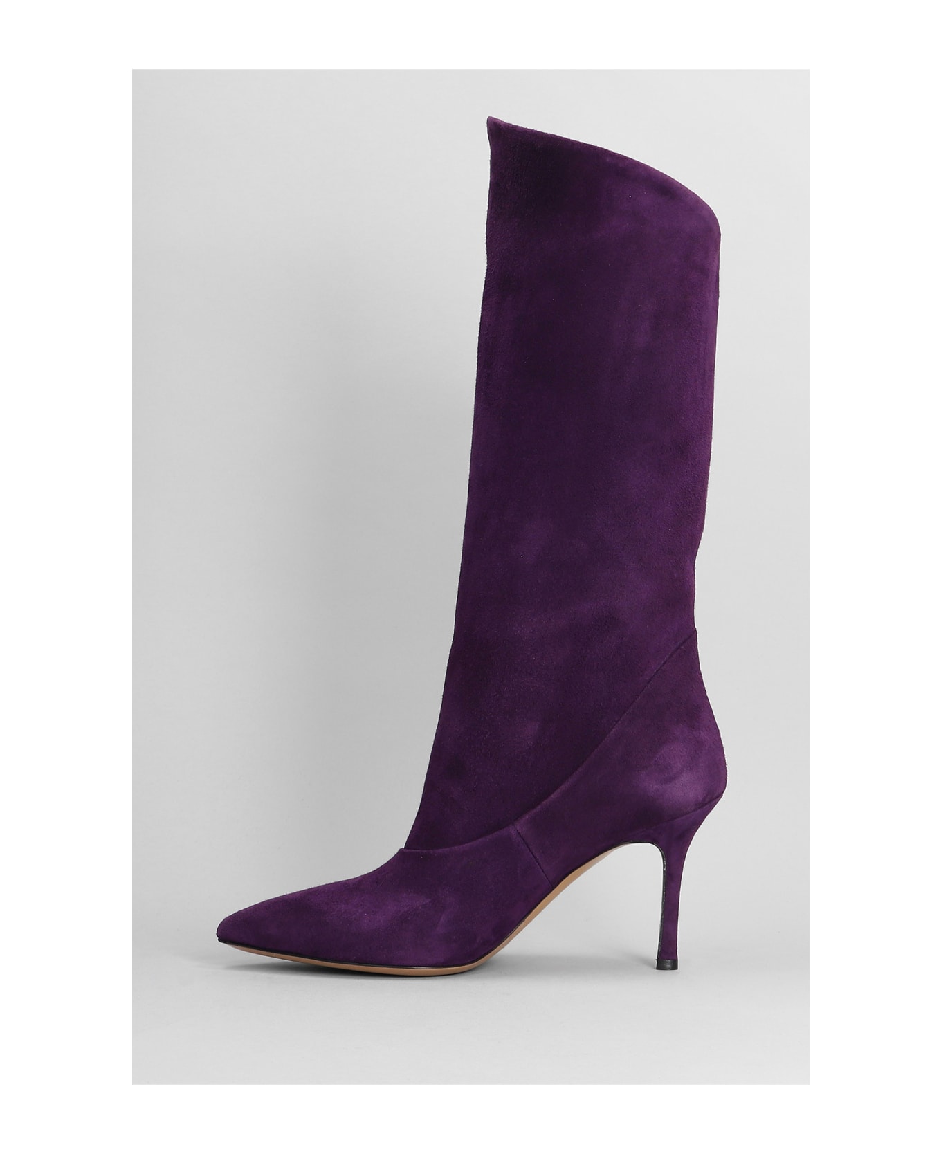 The Seller High Heels Boots In Viola Suede - Viola