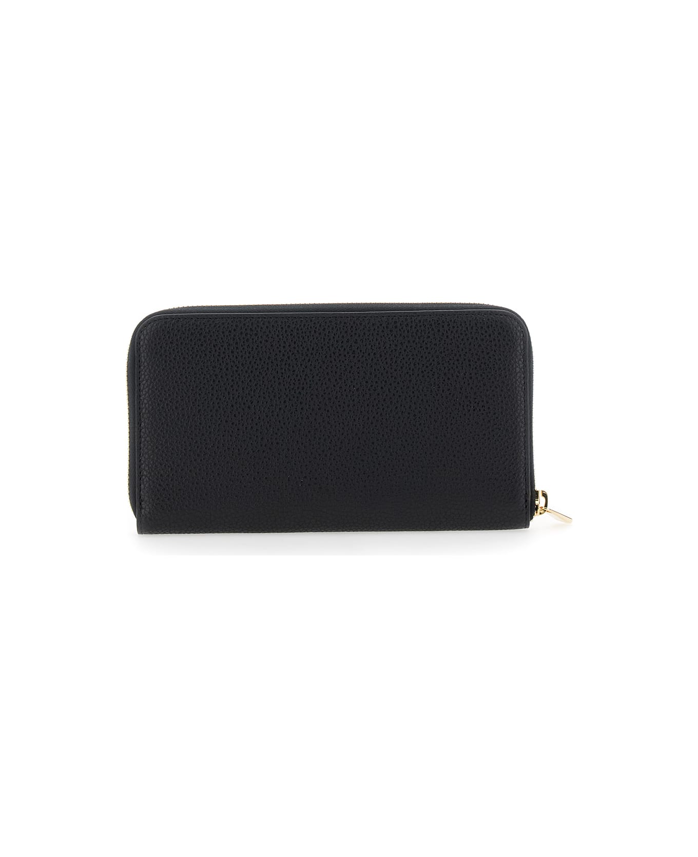 Ferragamo 
giove
 Black Wallet With Gancini On The Front In Leather Woman - Black