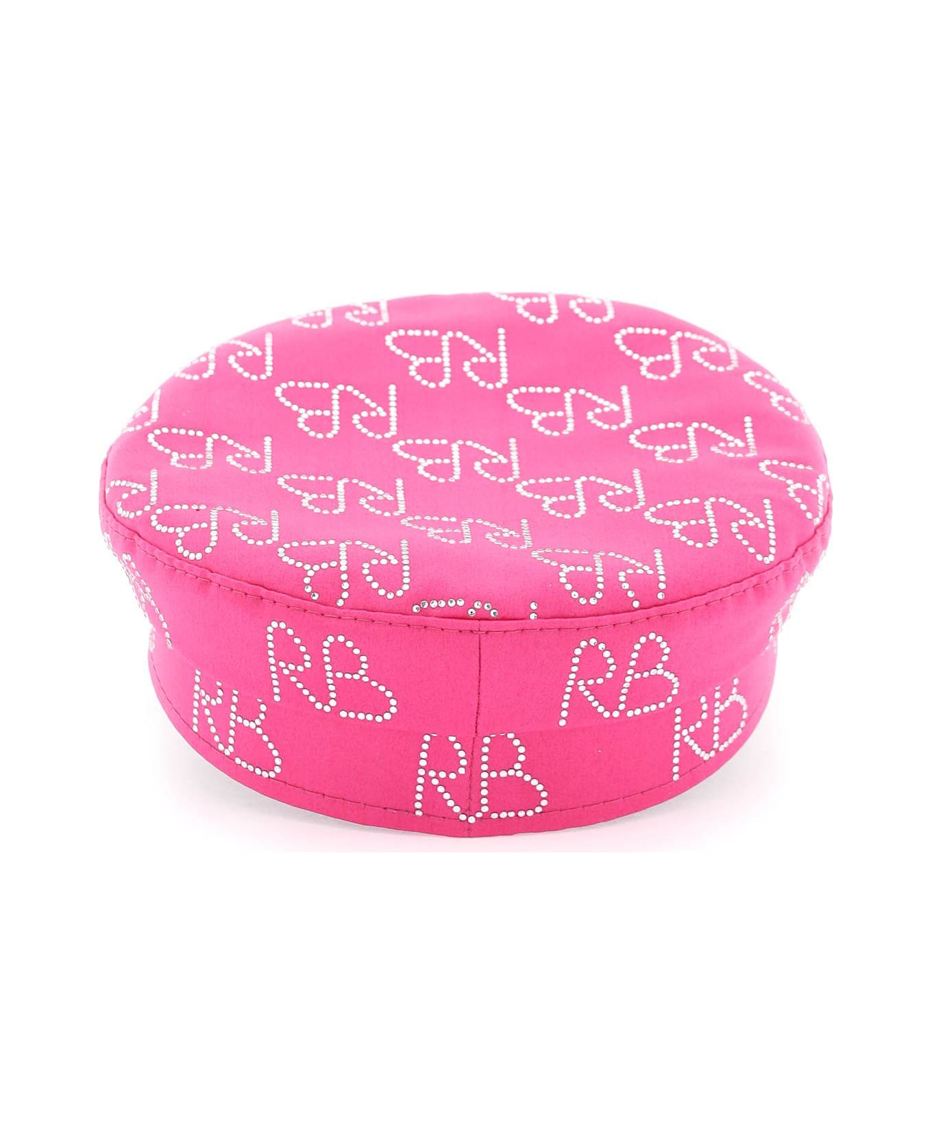 Ruslan Baginskiy Rhinestones Baker Boy Cap - PINK (Pink) ヘアアクセサリー