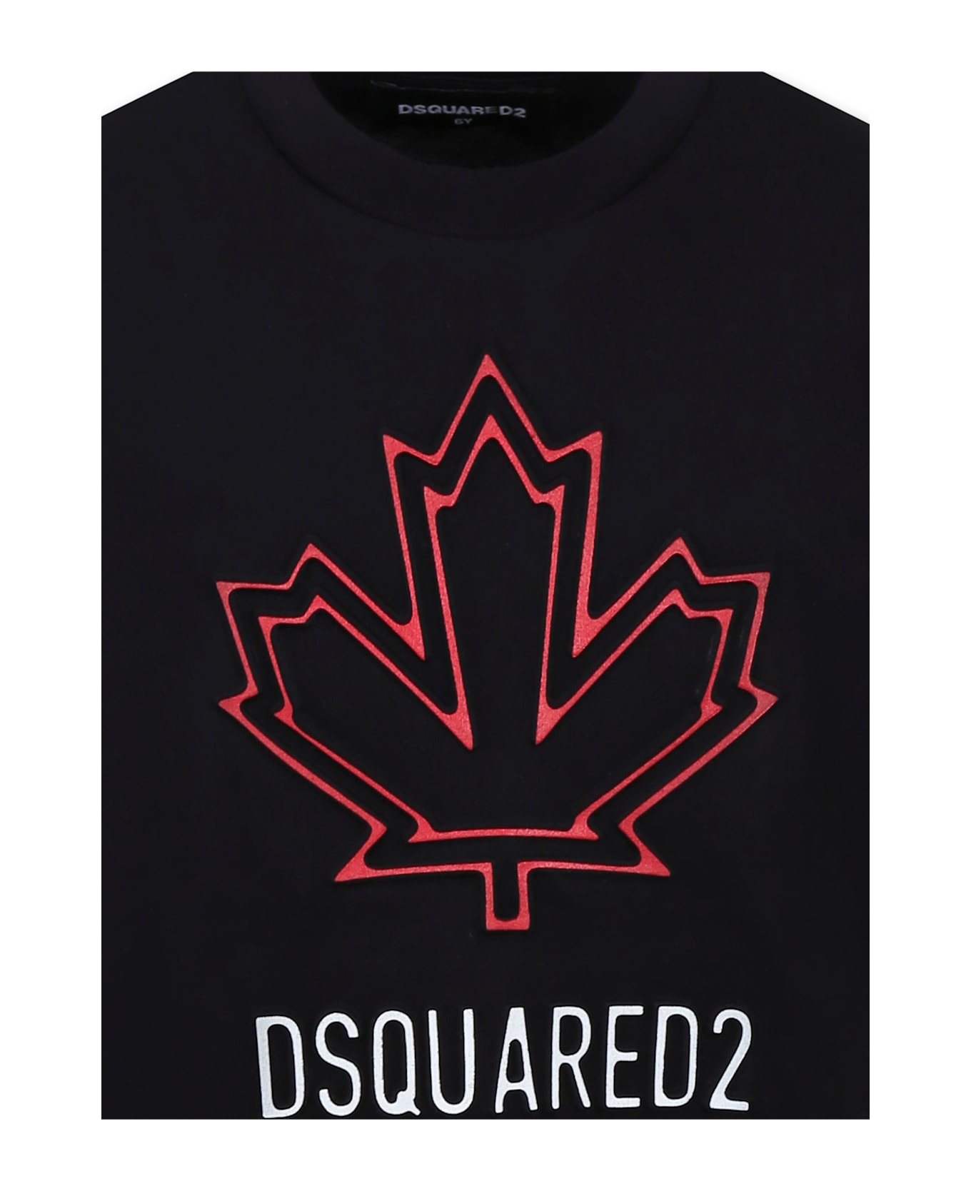 Dsquared2 Black T-shirt For Kids With Logo - Black
