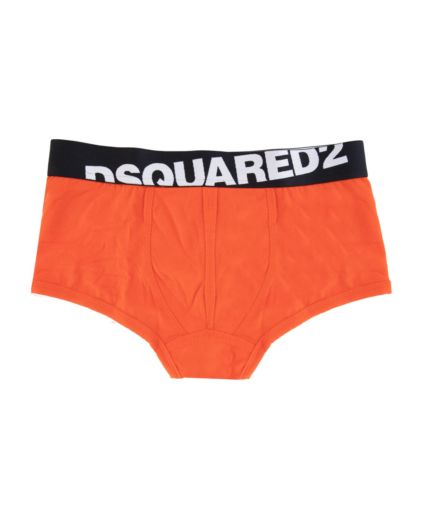 Dsquared2 Jersey Boxer With Logoed Elastic - Orange アンダーウェア