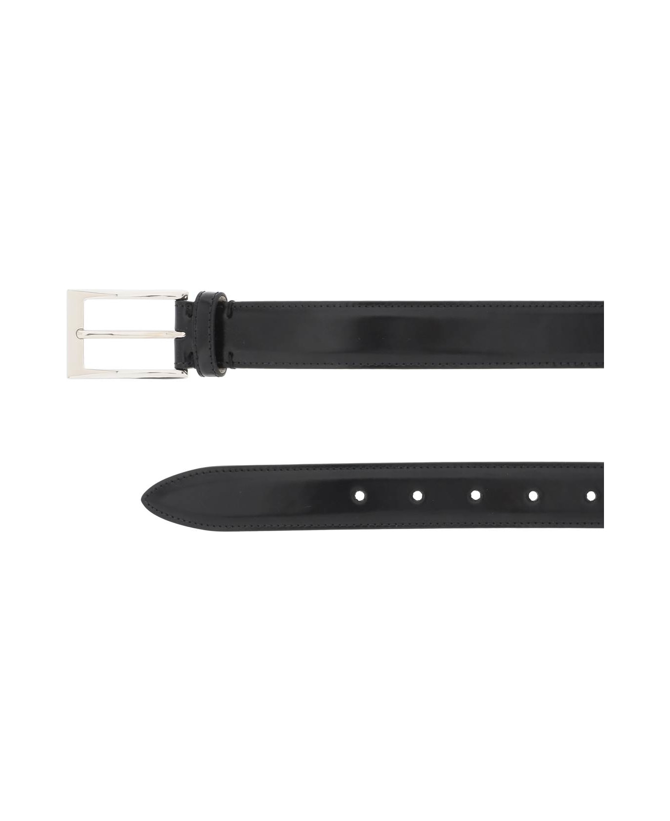 Brunello Cucinelli Polished Leather Belt - NERO (Black) ベルト