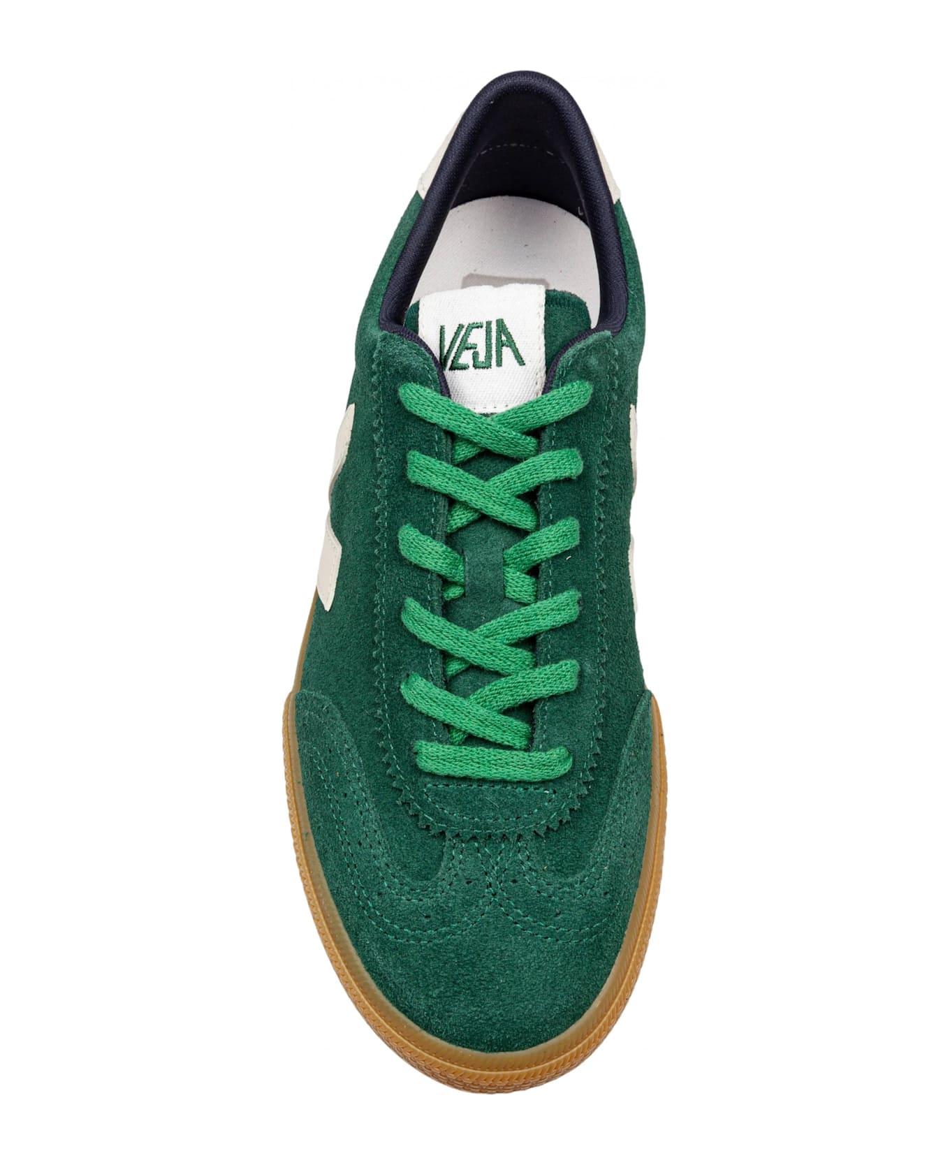 Veja Volley Sneakers In Suede Color Green - GREEN