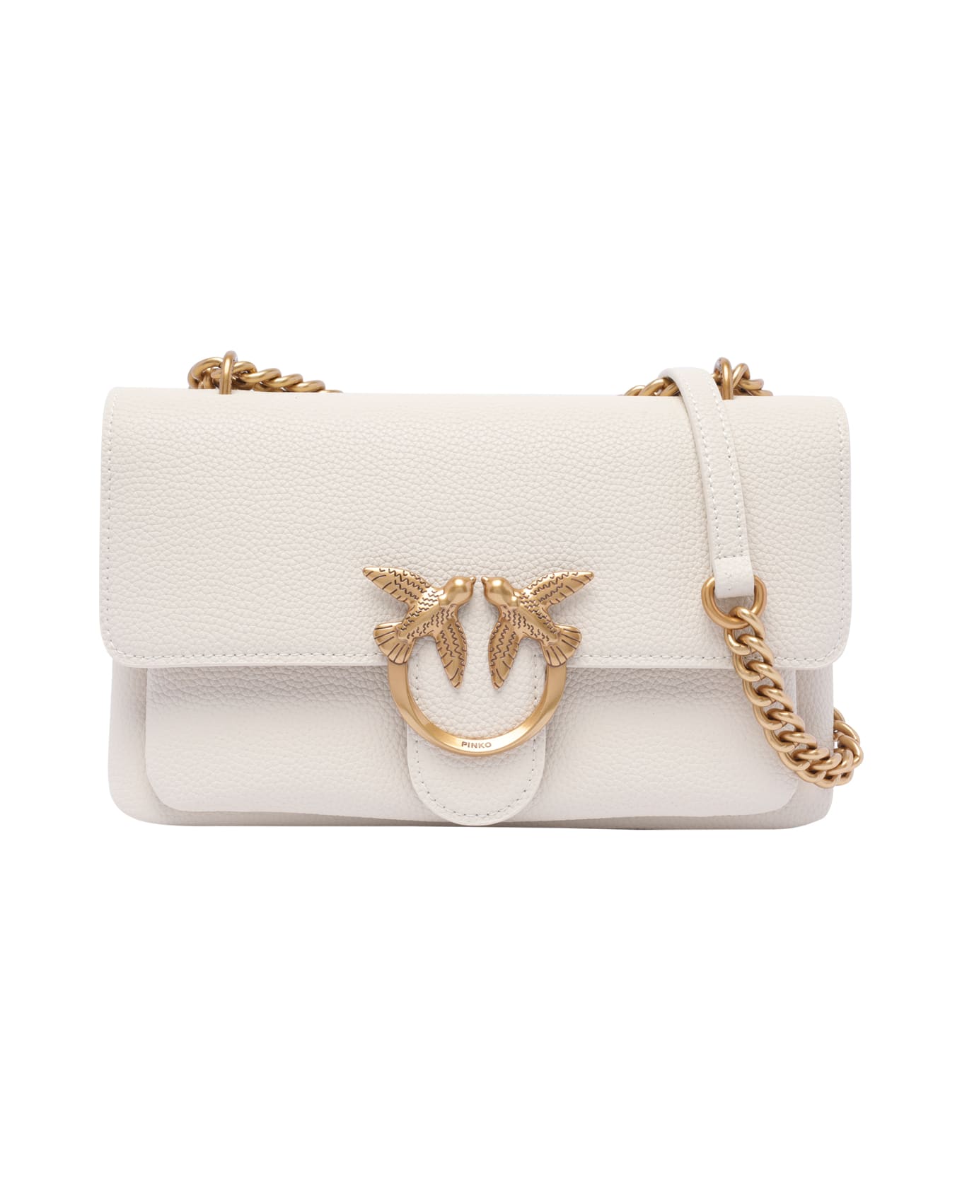 Pinko Mini Love One Soft Crossbody Bag - White
