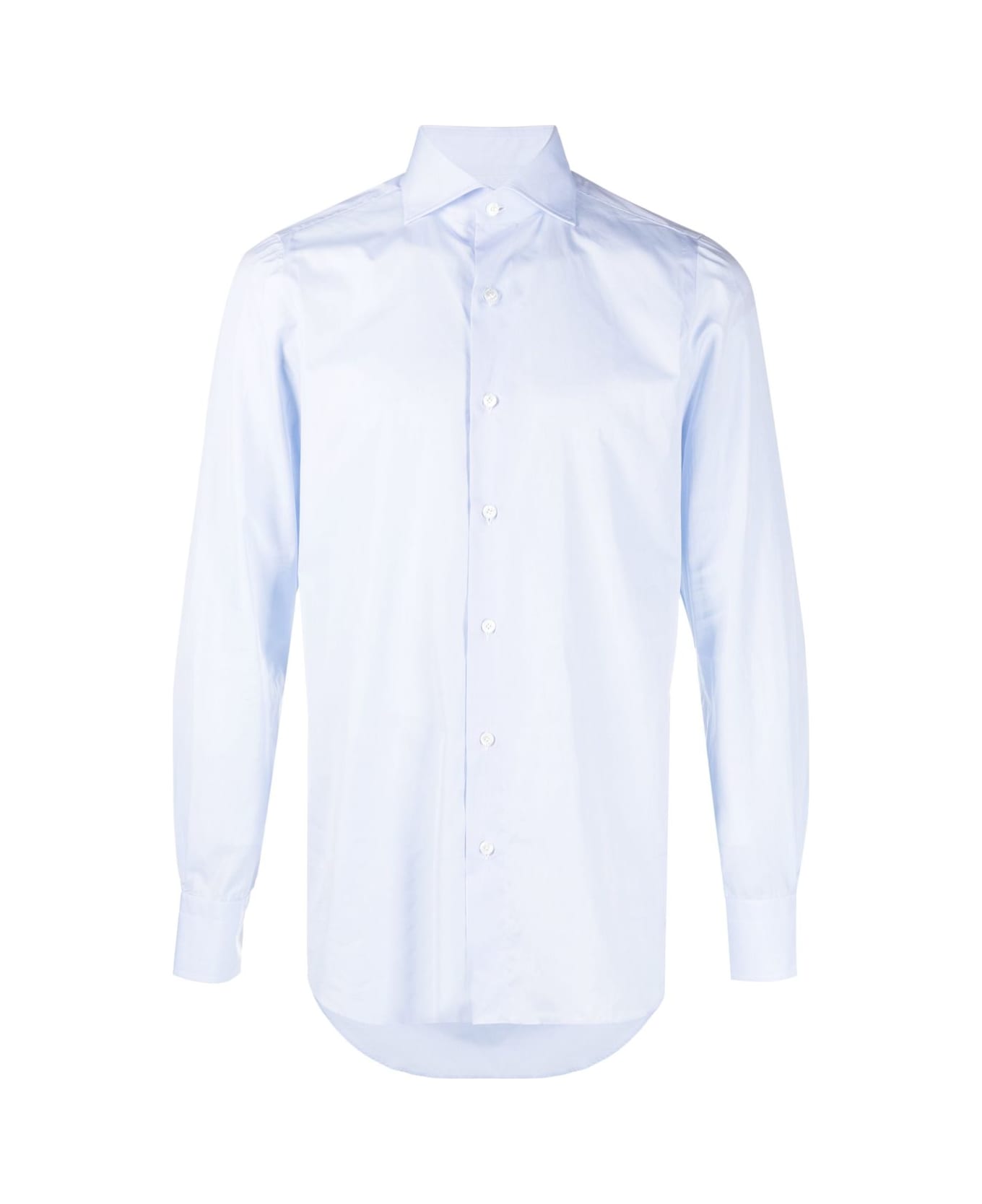 Finamore Napoli Cotton Shirt - Clear Blue