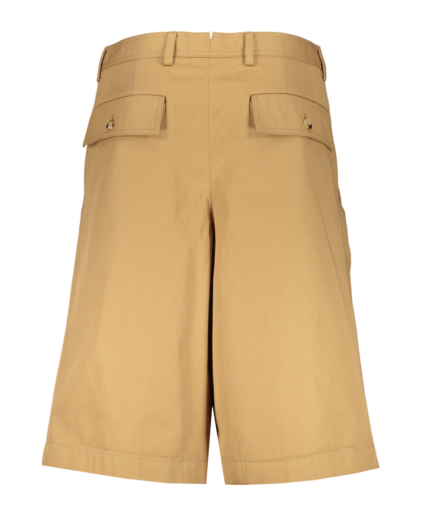 Burberry Cotton Bermuda Shorts - Camel
