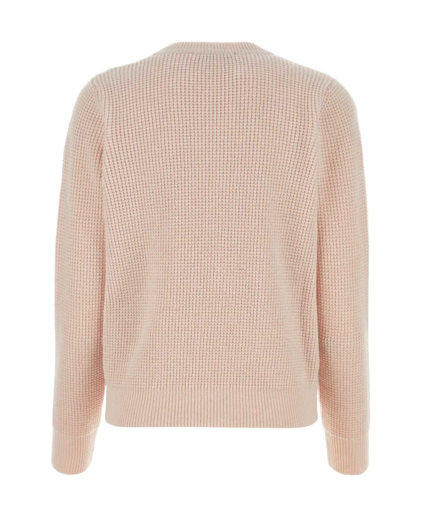 Maison Kitsuné Light Pink Wool Sweater - PALE PINK
