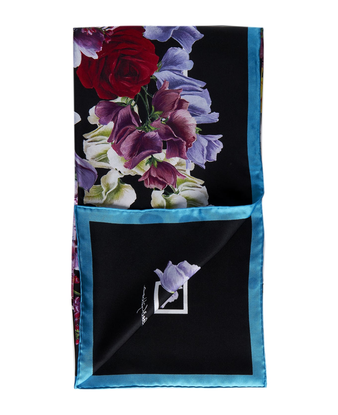Dolce & Gabbana Scarf - Ortensie fiori f nero