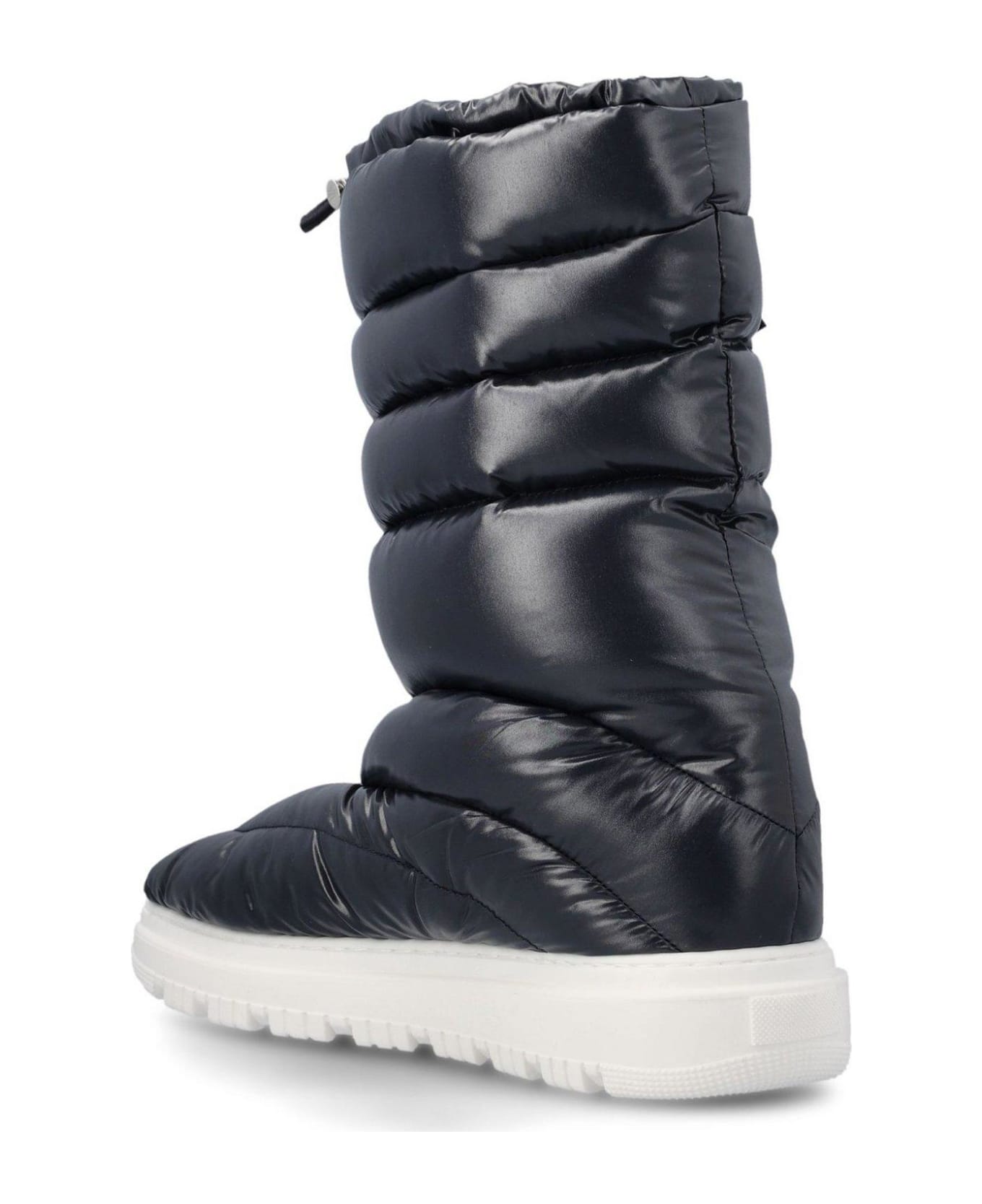 Moncler Logo Patch Padded Snow Boots - BLUE