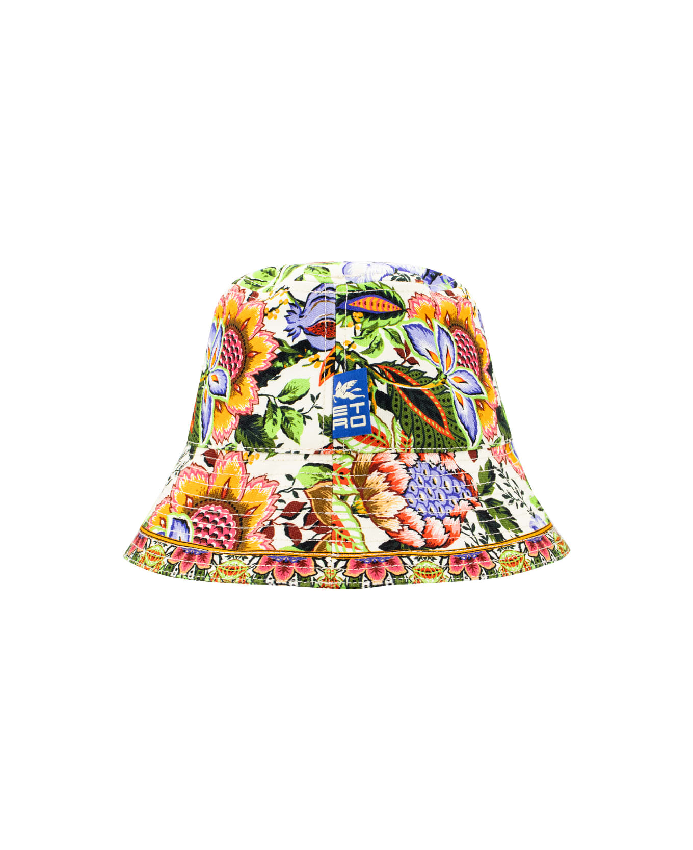 Etro Bucket Hat With Multicolored Print - PRINT ON WHITE BASE