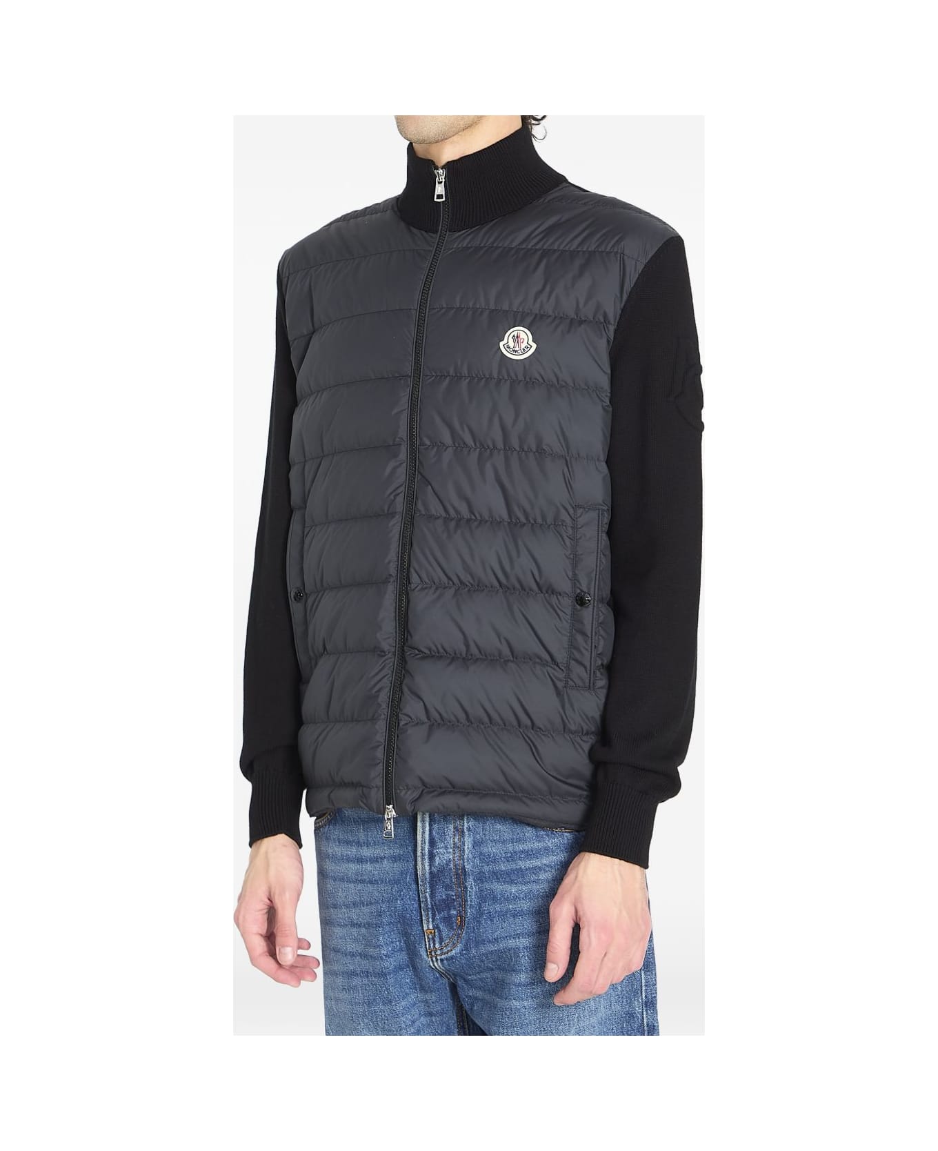 Moncler Padded Cardigan - Black