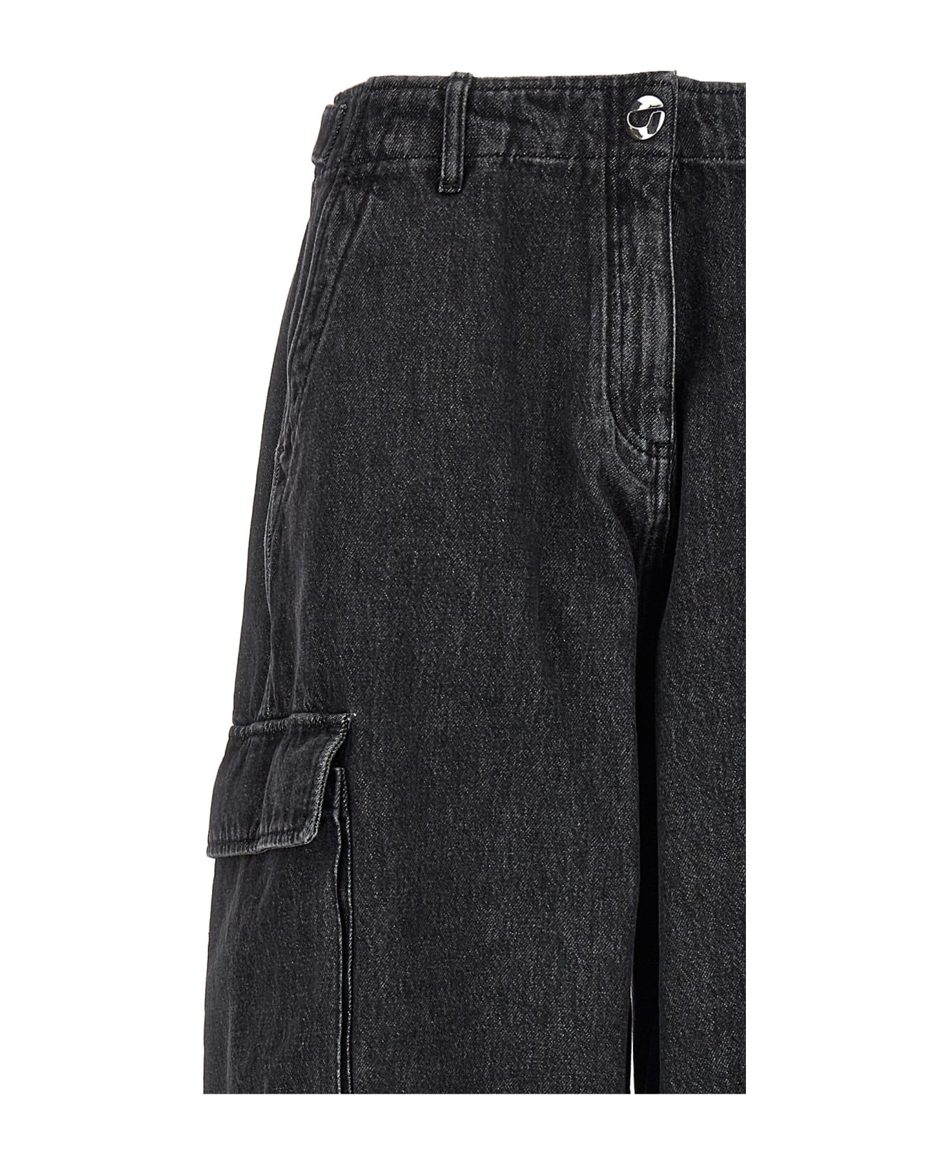 Coperni 'denim Wide Leg Cargo' Jeans - Black  