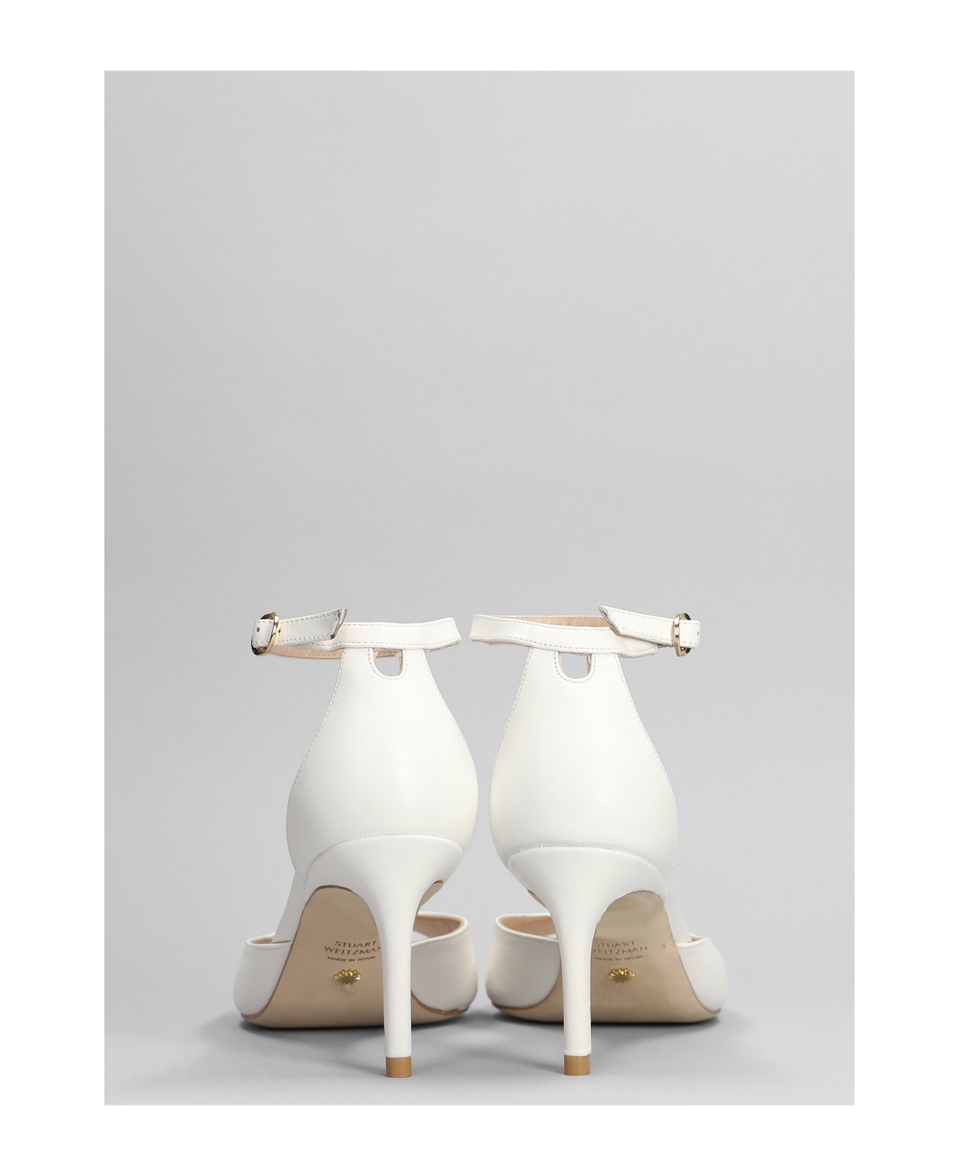Stuart Weitzman Nudistia 75 Sandals In White Leather - white サンダル