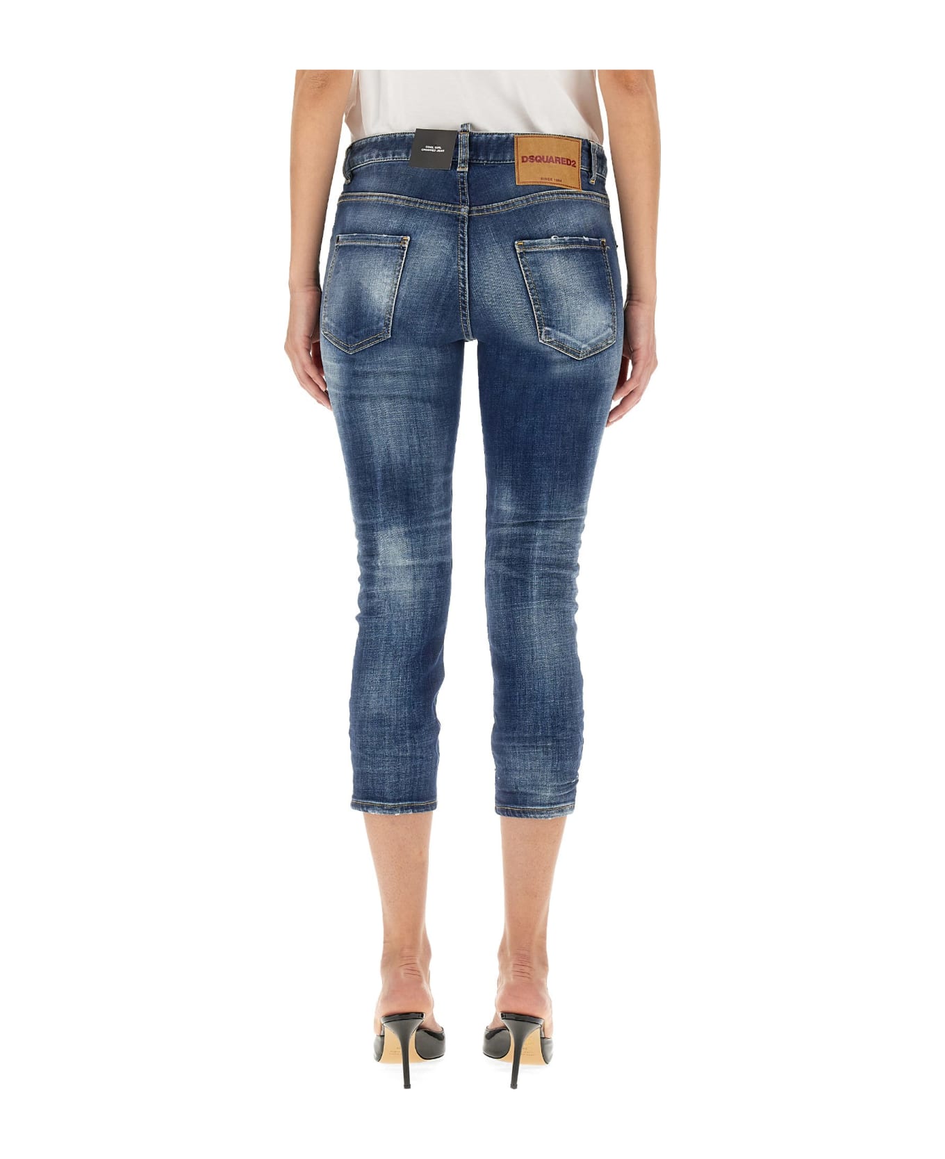 Dsquared2 Cool Girl Cropped Jeans - Blu デニム