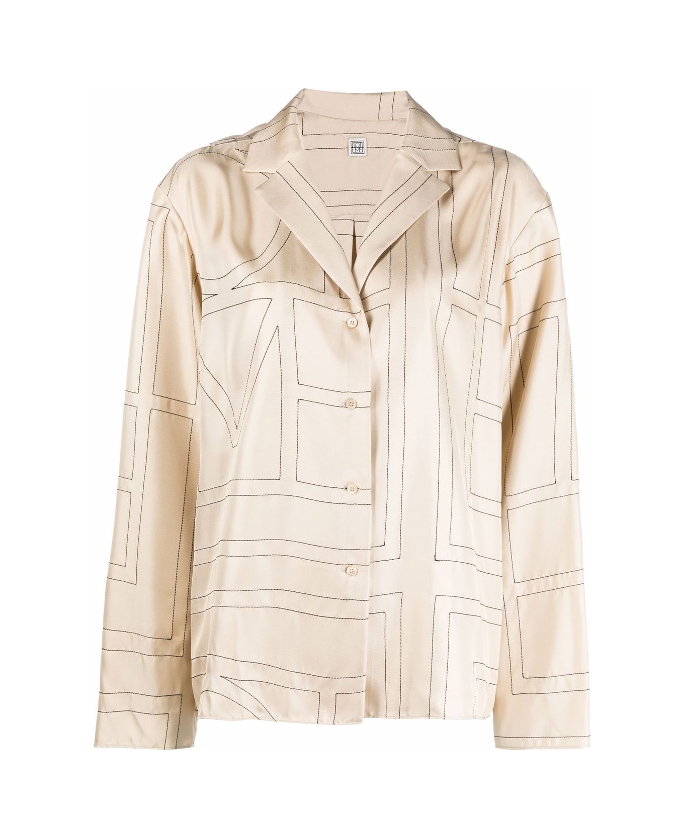 Totême Silk Pajama Shirt - Ivory
