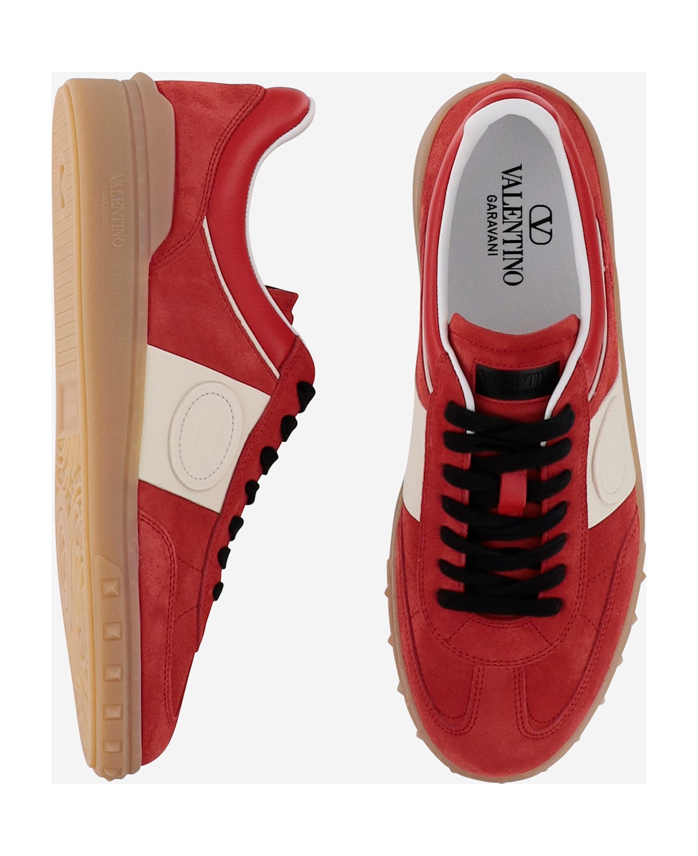 Valentino Garavani Upvillage Leather Low Top Sneaker - Red