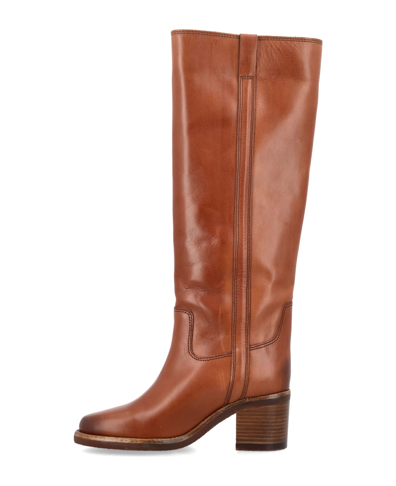 Isabel Marant Seenia Leather Boots - COGNAC