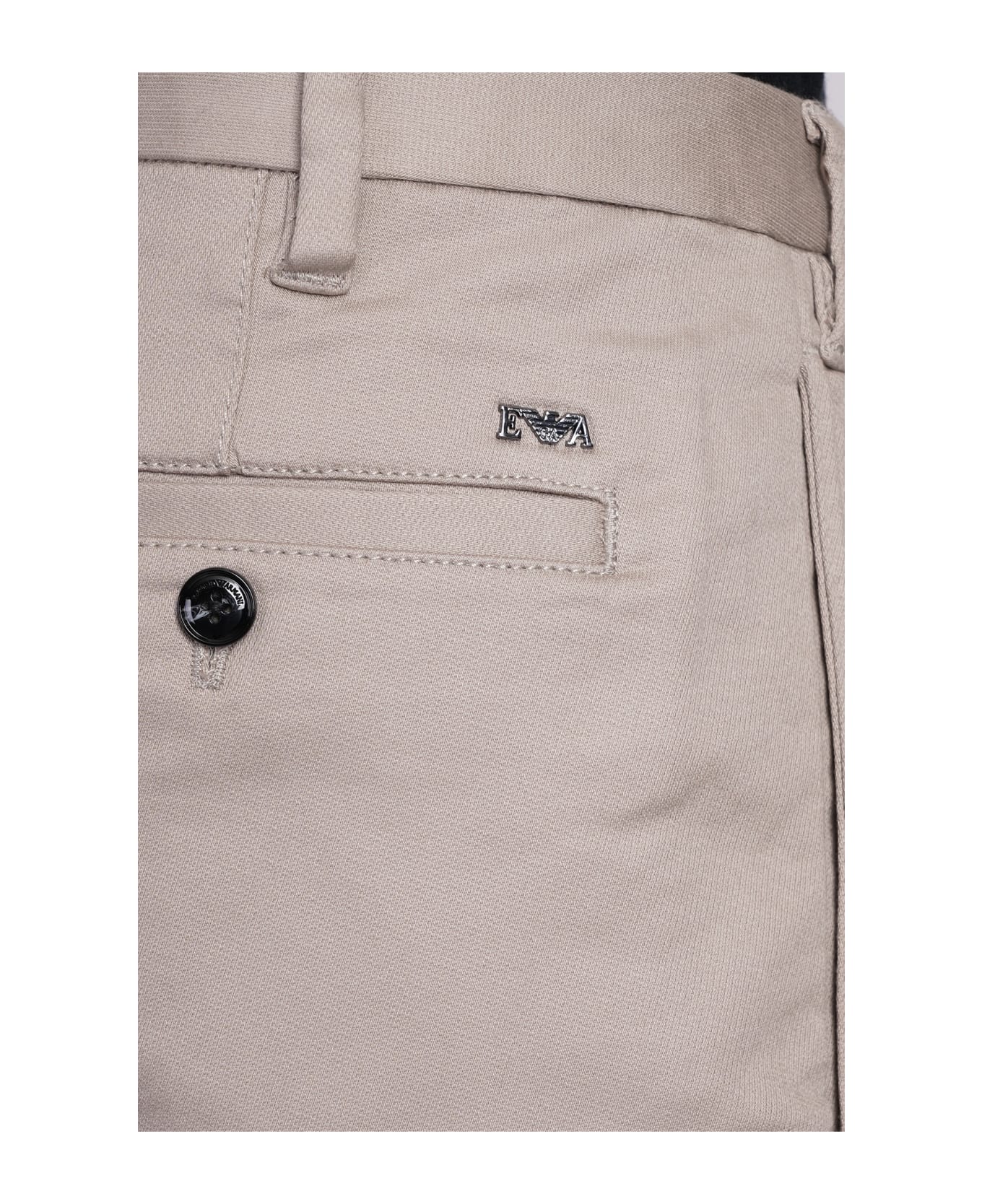 Emporio Armani Pants In Beige Cotton - beige