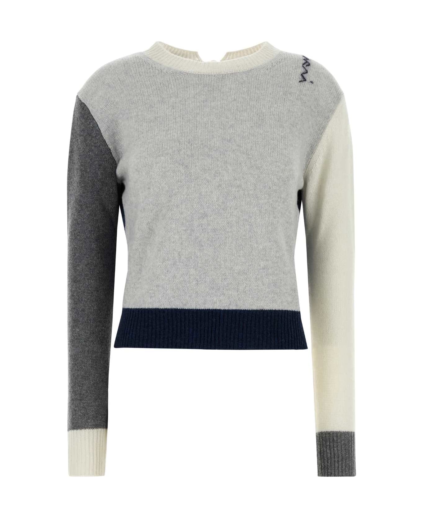 Marni Multicolor Cashmere Sweater - SODIUM
