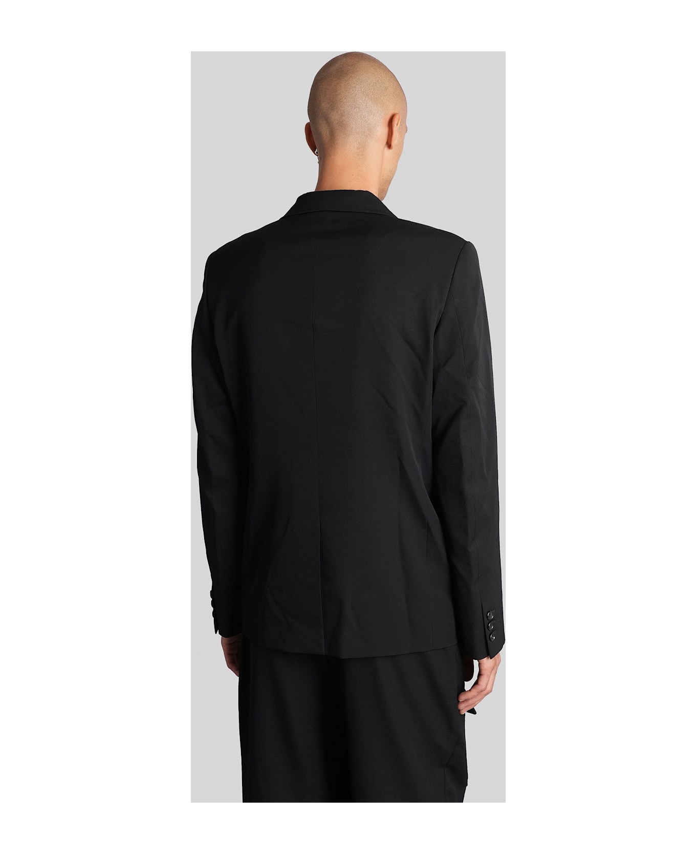 Comme Des Garçons Homme Plus Blazer In Black Wool - black