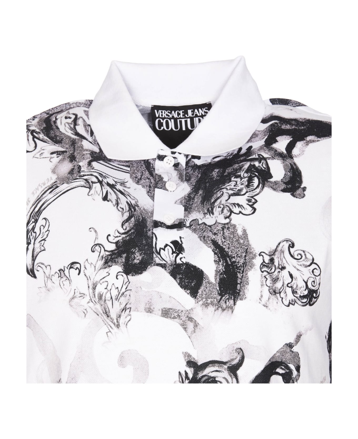 Versace Jeans Couture Polo Watercolour Couture - White