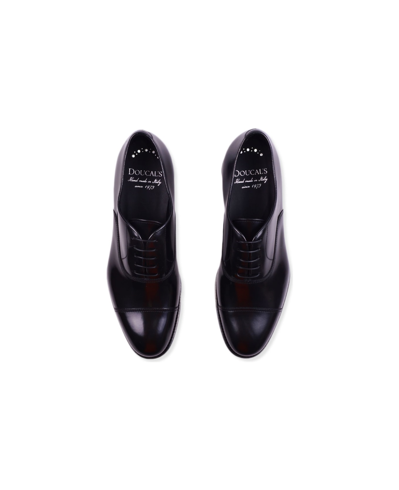 Doucal's Leather Lace-up - BLACK