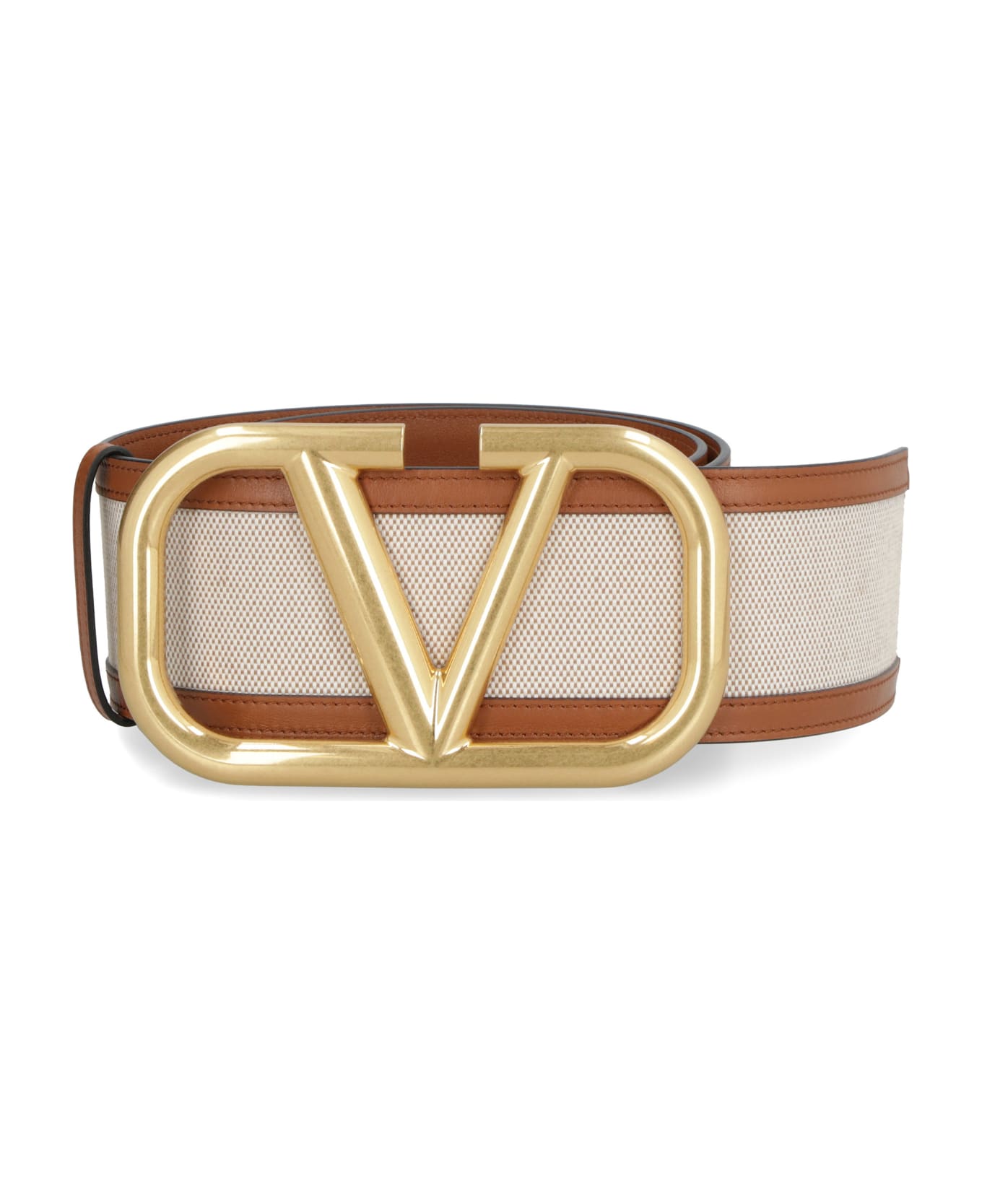 Valentino Tan/Yellow Leather VLogo Reversible Belt 100 CM Valentino