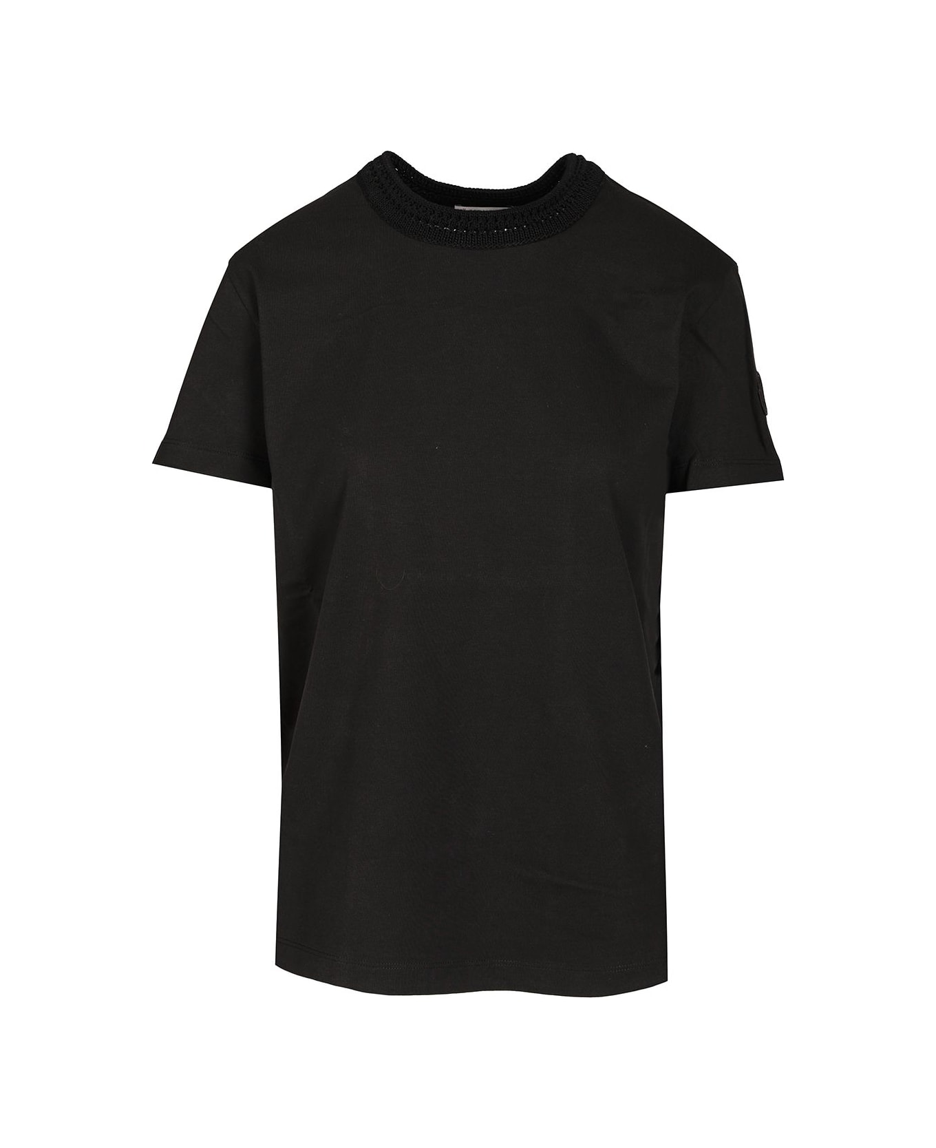 Moncler Ss T-shirt Regular Fit - Black