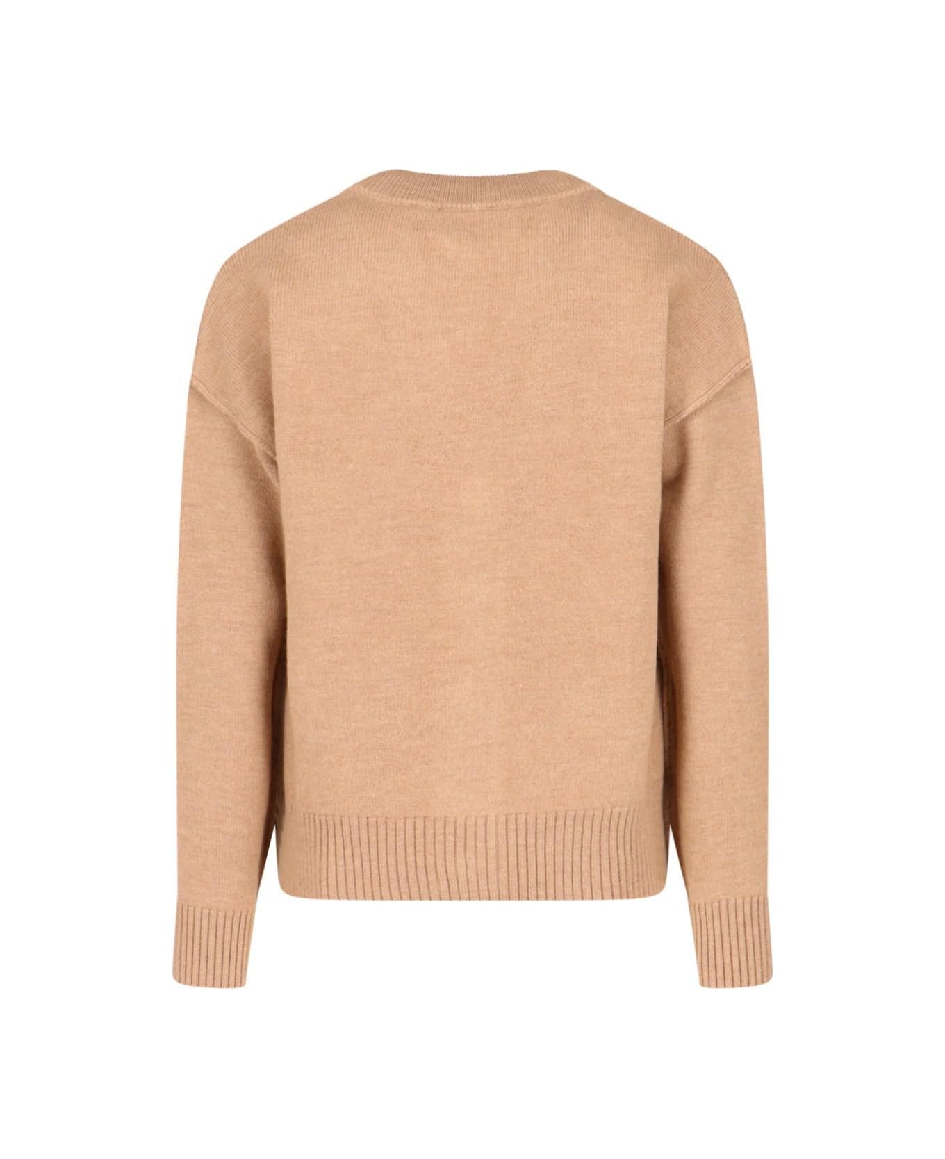 Ami Alexandre Mattiussi 
 De Coeur
 Neckline Cardigan - NEUTRALS
