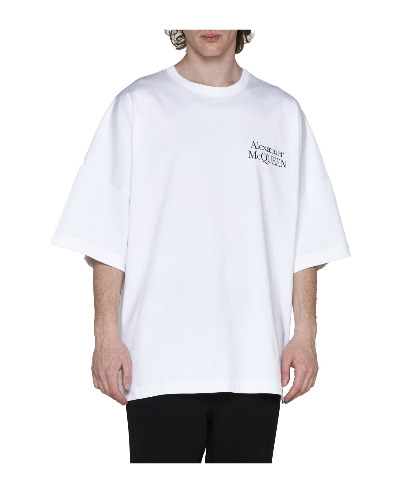 Alexander McQueen Oversize Logo T-shirt - White シャツ