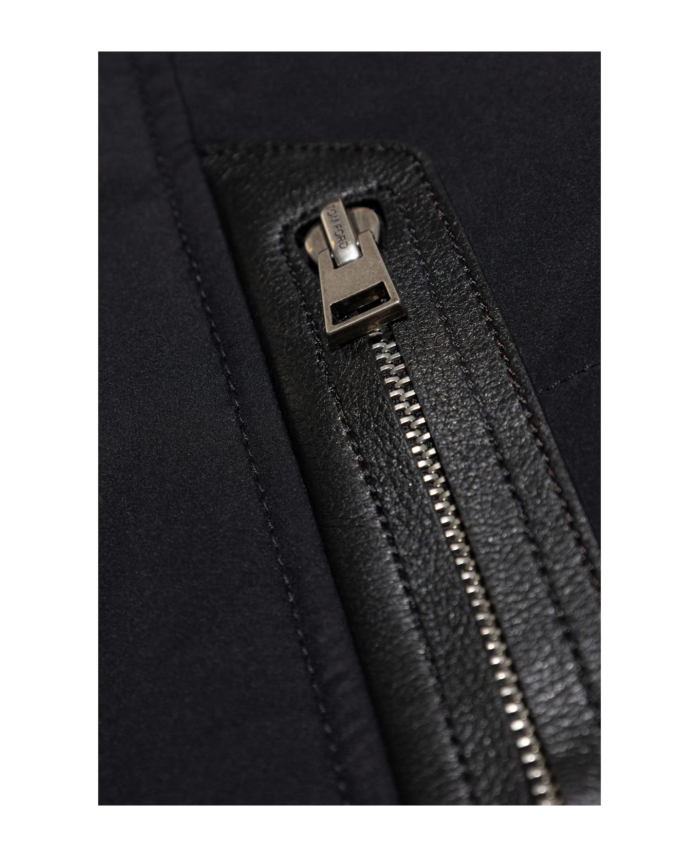 Tom Ford Down Jacket With Detachable Hood - BLACK