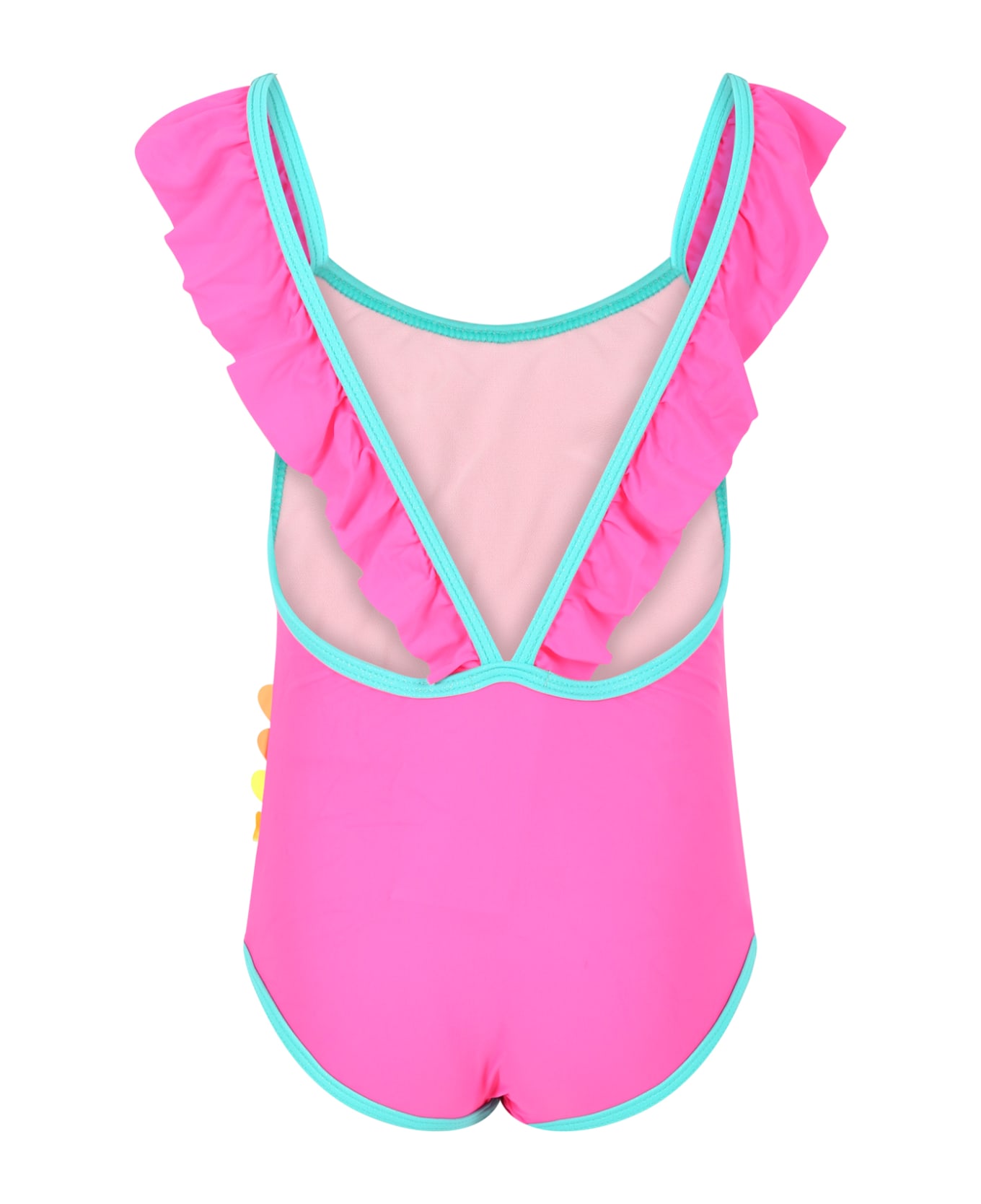 Billieblush Fuchsia Swimsuit For Girl With Hearts - Fuchsia 水着