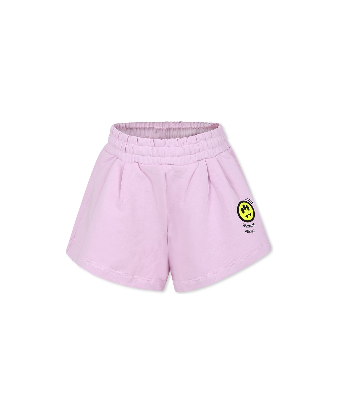 Barrow Pink Shorts For Girl With Smiley - Pink