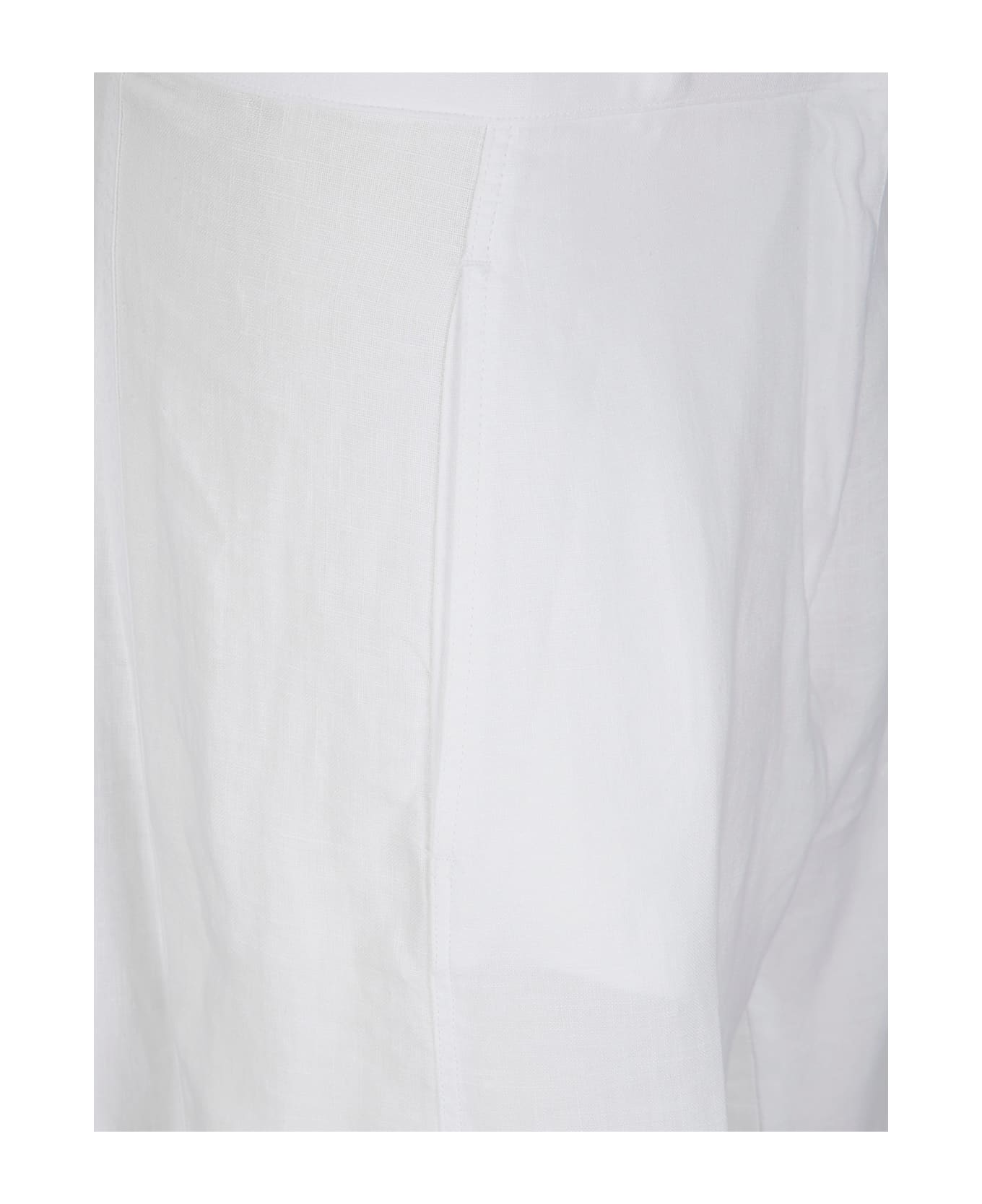 Stefano Mortari Wide Linen Pants - WHITE
