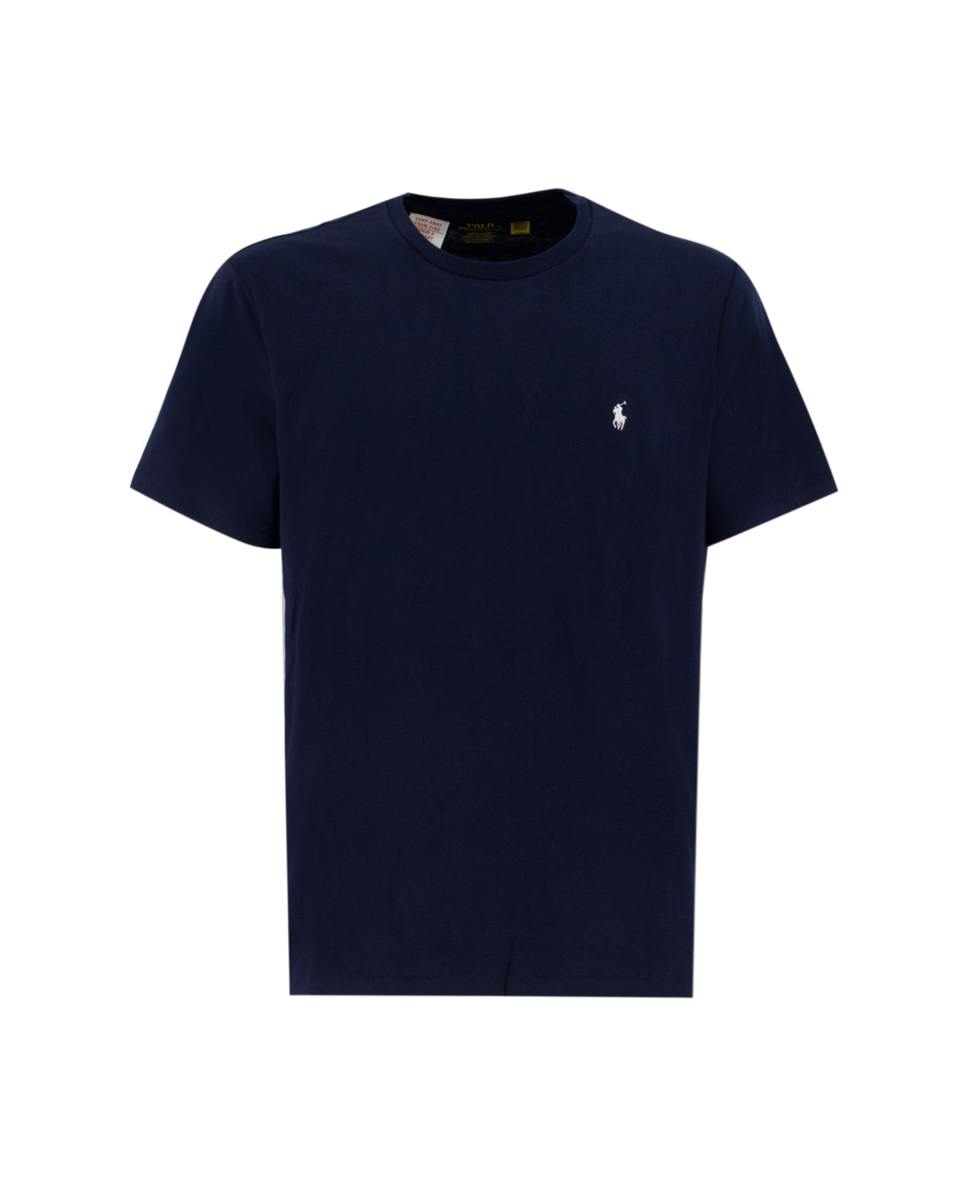 Ralph Lauren Logo Embroidered Crewneck T-shirt - NAVY