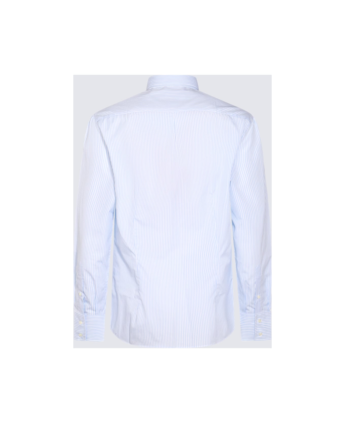 Brunello Cucinelli White Cotton Shirt - Blue