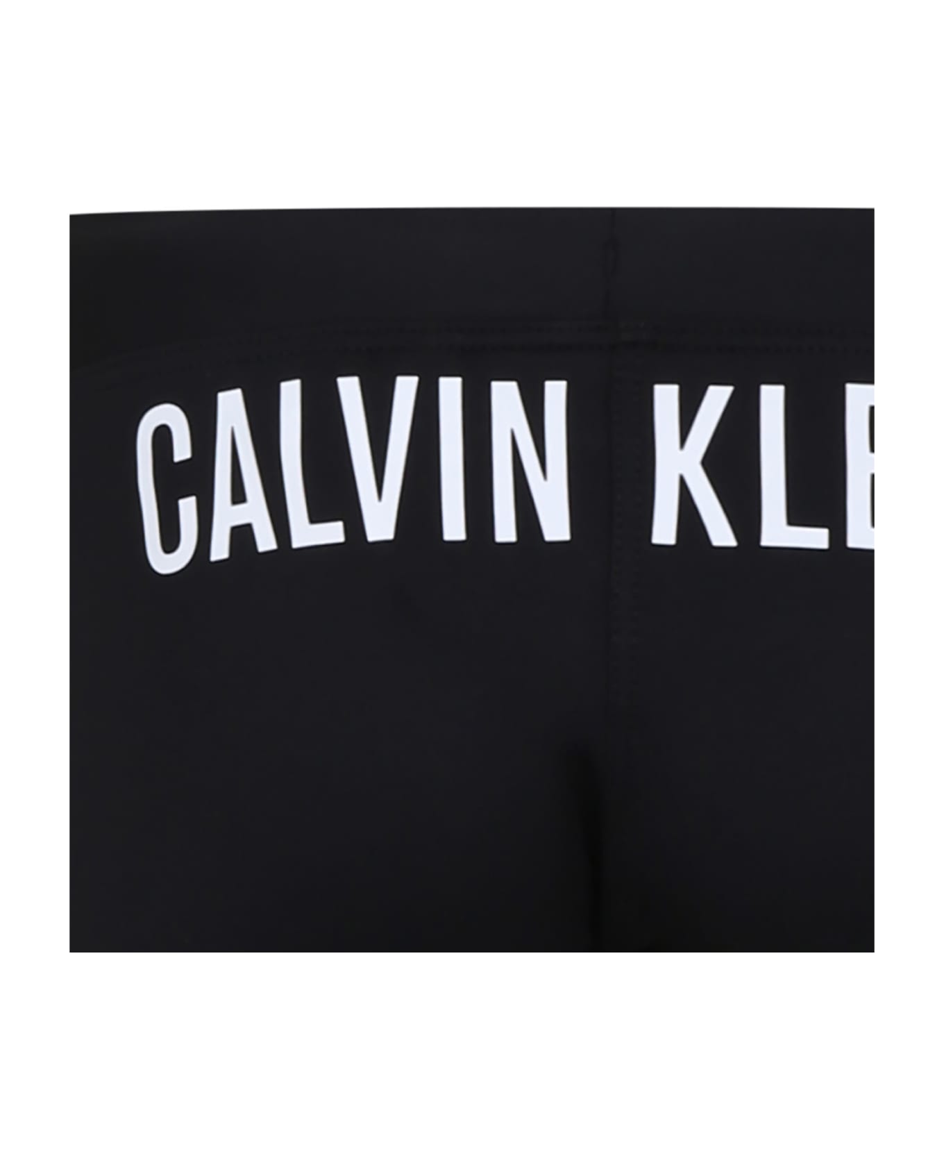 Calvin Klein Black Swim Shorts For Boy With Logo - Black 水着