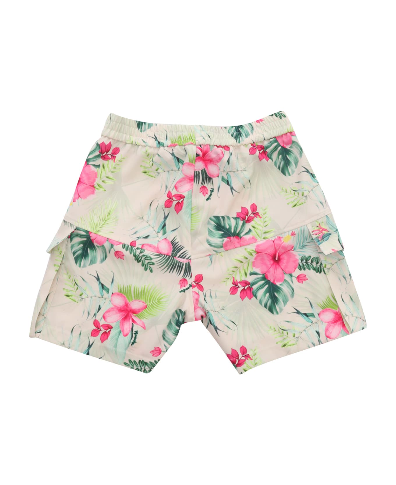 Monnalisa Floral Cargo Shorts - BEIGE