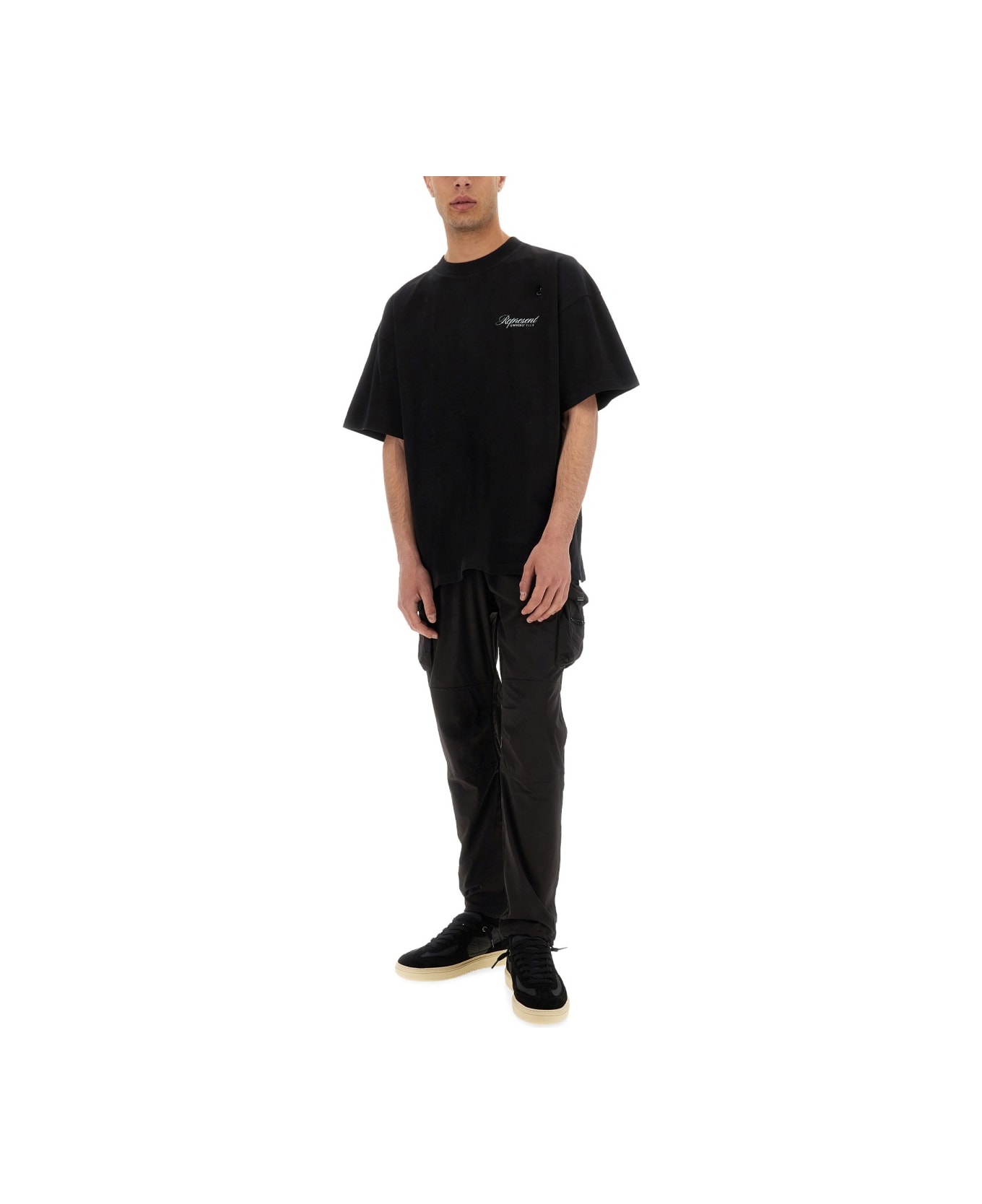 REPRESENT "represent Owners Club Script" T-shirt - BLACK