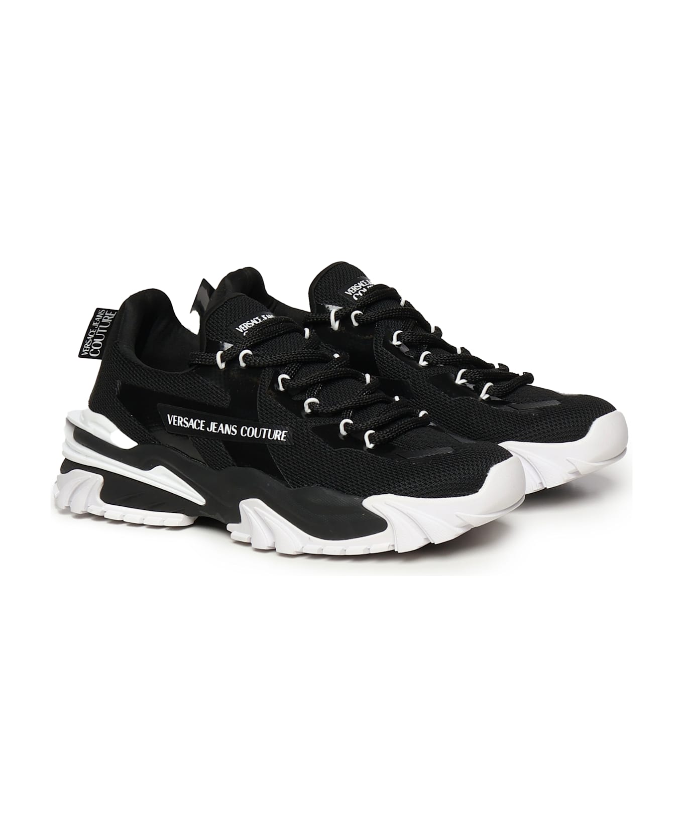 Versace Jeans Couture Two-tone Sneakers With Logo - Black スニーカー