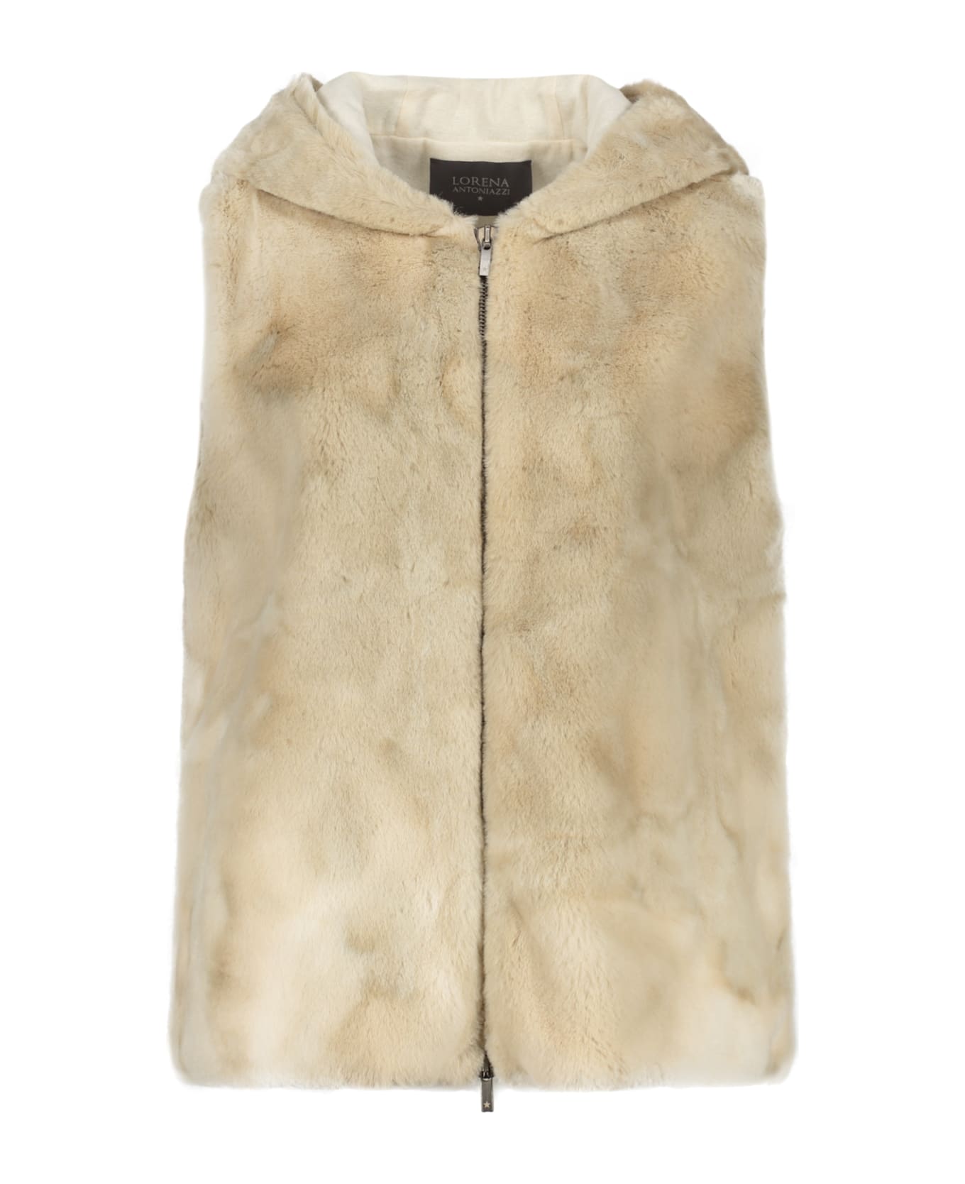 Lorena Antoniazzi Faux Fur Waistcoat - Beige