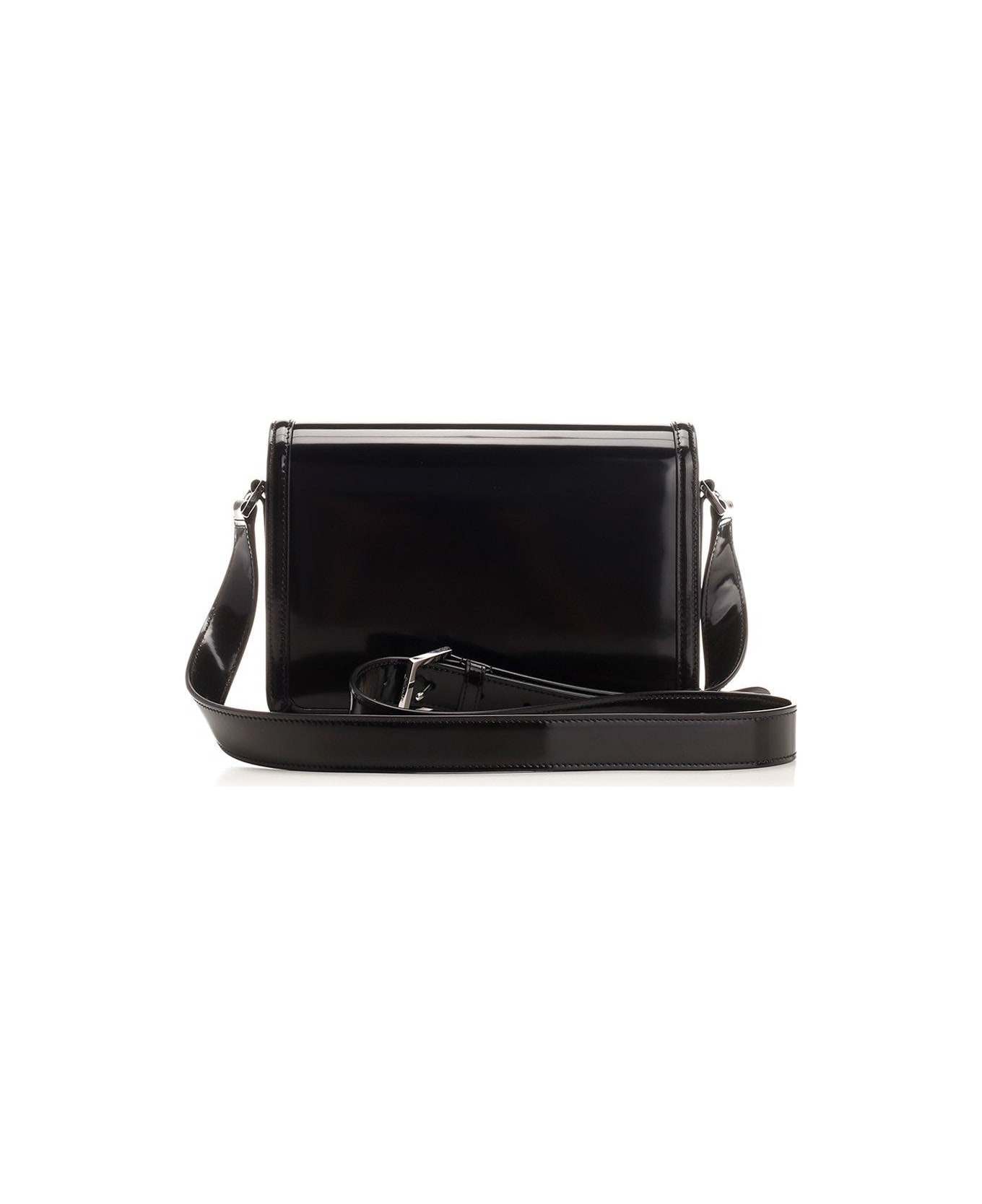 Saint Laurent Solferino Logo Plaque Shoulder Bag - Black