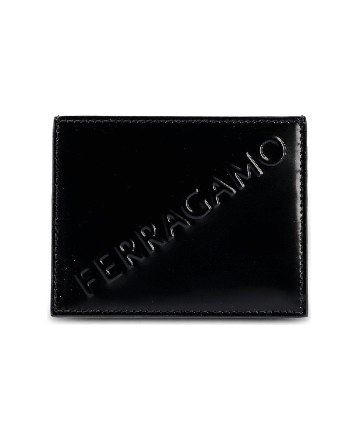 Ferragamo Logo Embossed Cardholder - Black