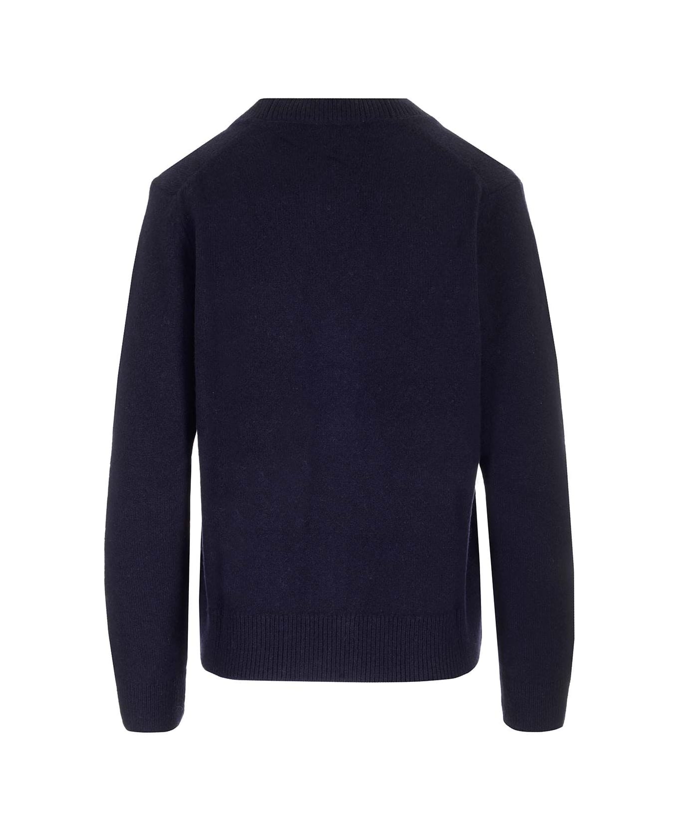 Maison Kitsuné Wool Knit Cardigan - Blue