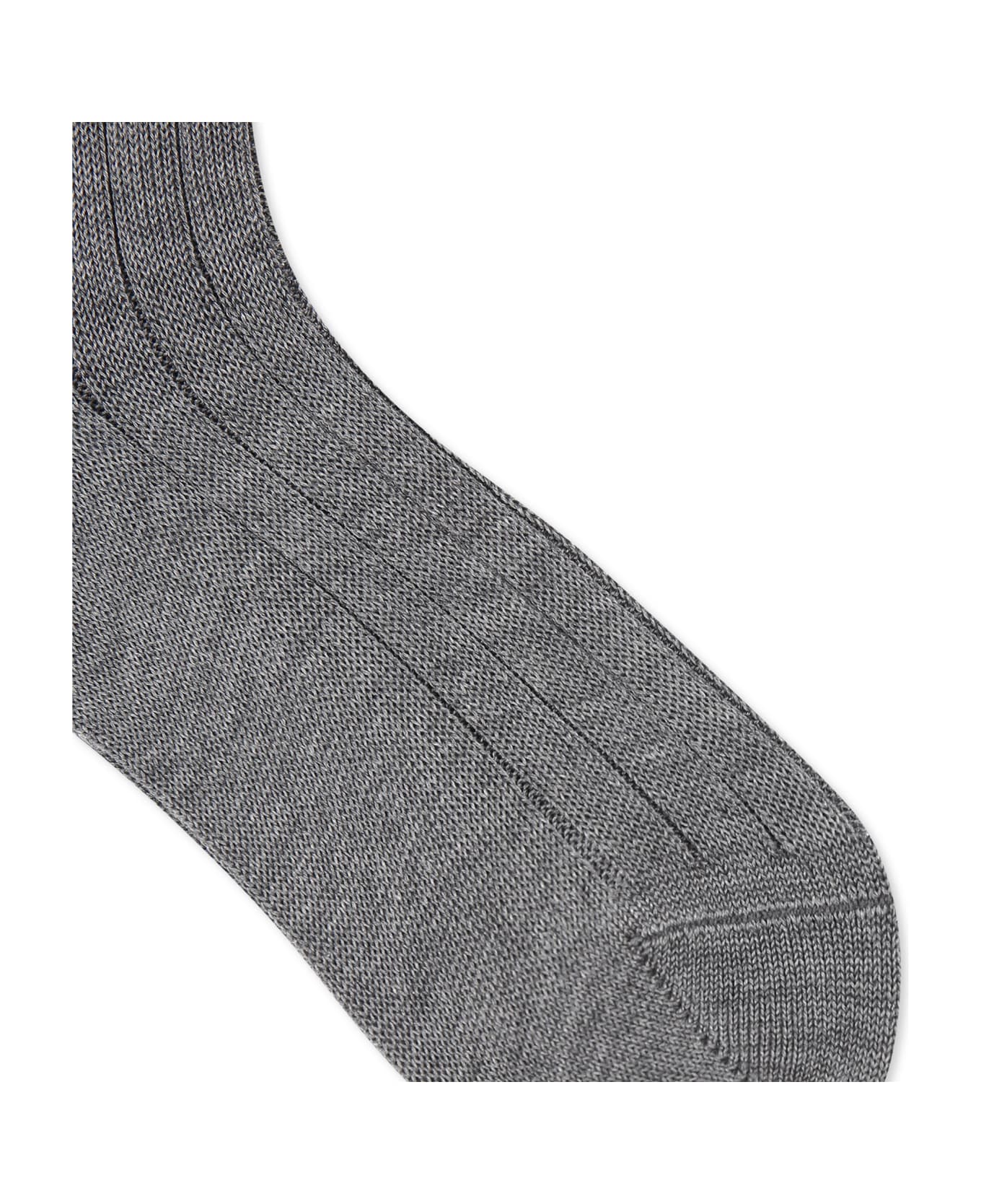 Gucci Grey Socks For Kids With Web Detail - Grey