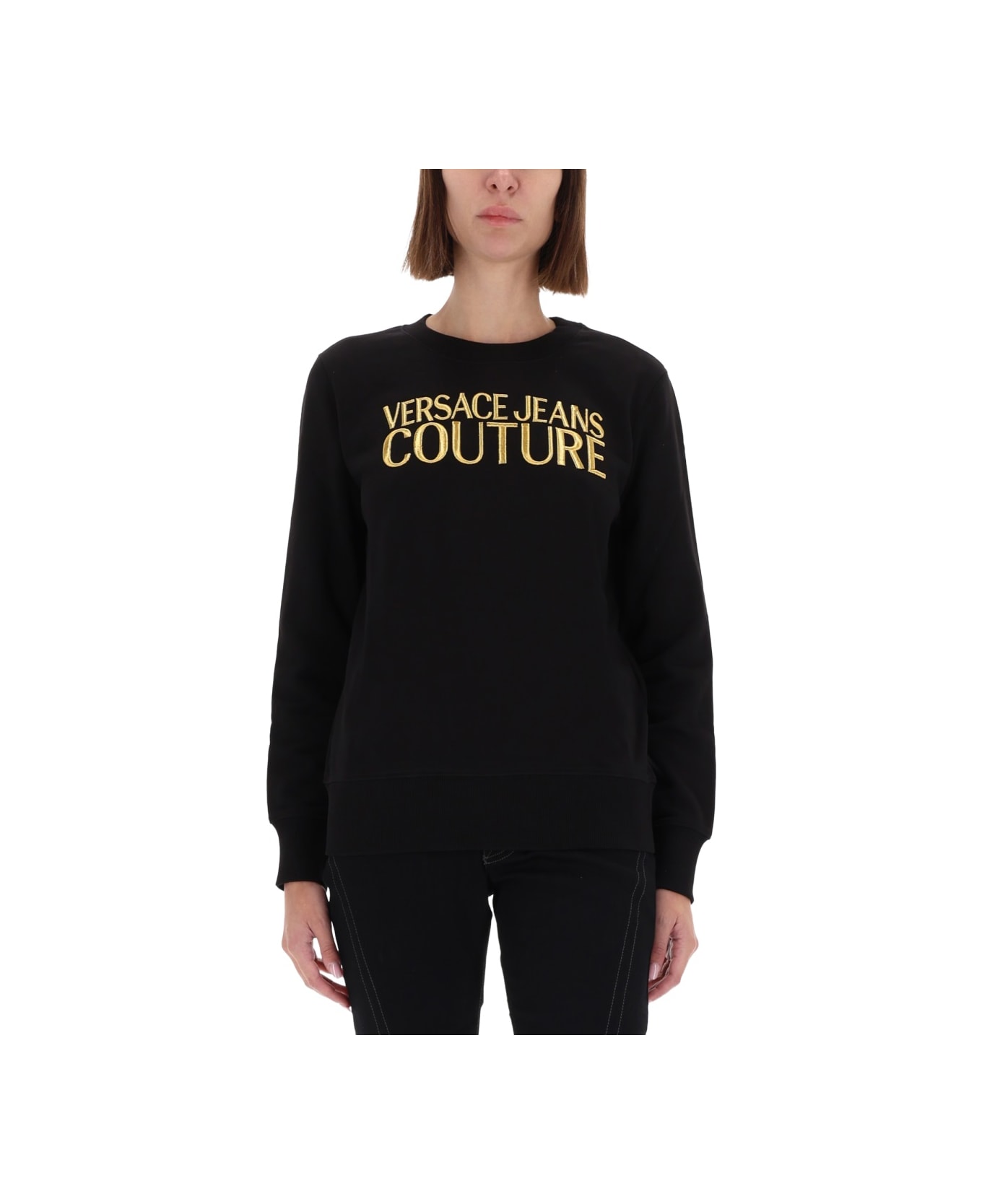 Versace Jeans Couture Sweatshirt With Logo - BLACK