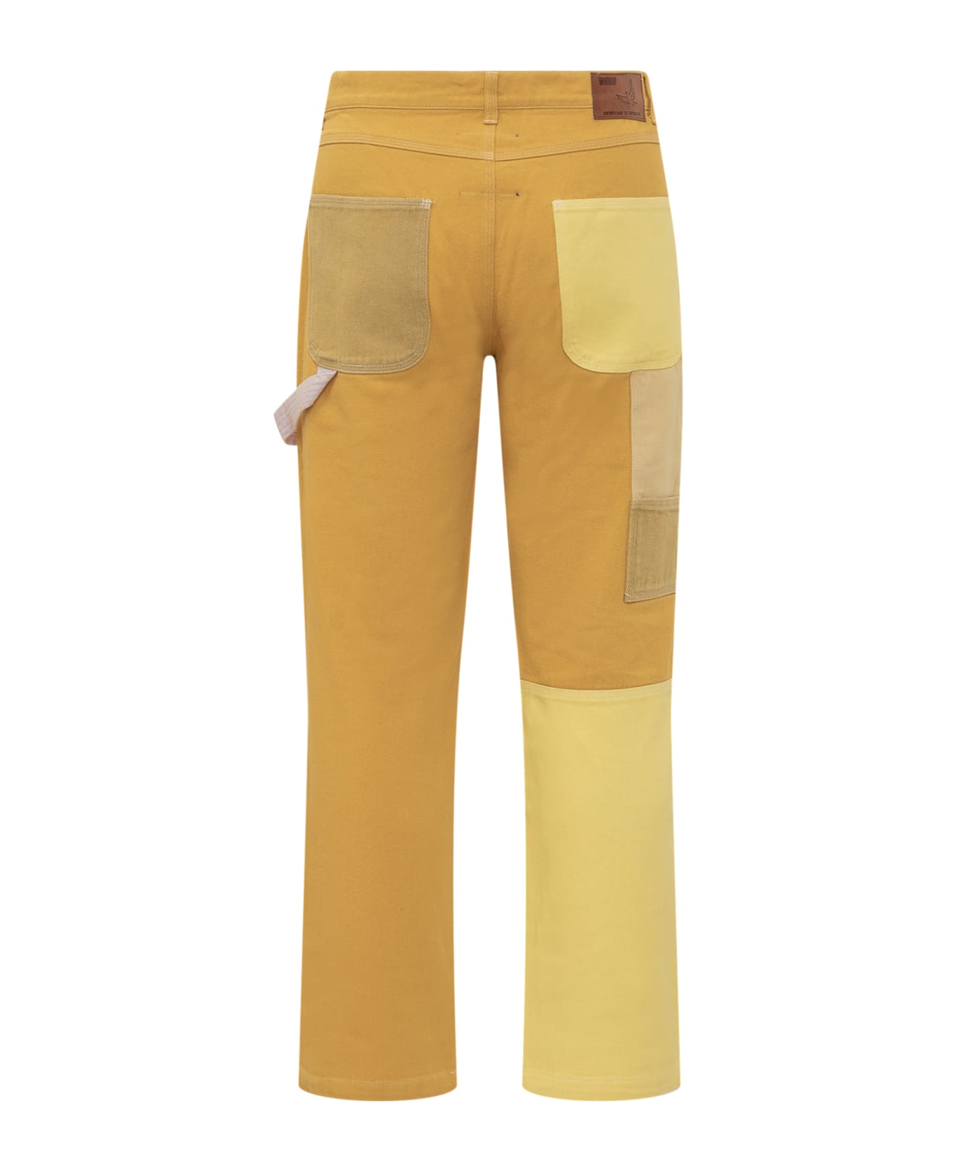 Kidsuper Colorblocked Mustard Denim Jeans - MULTICOLOR