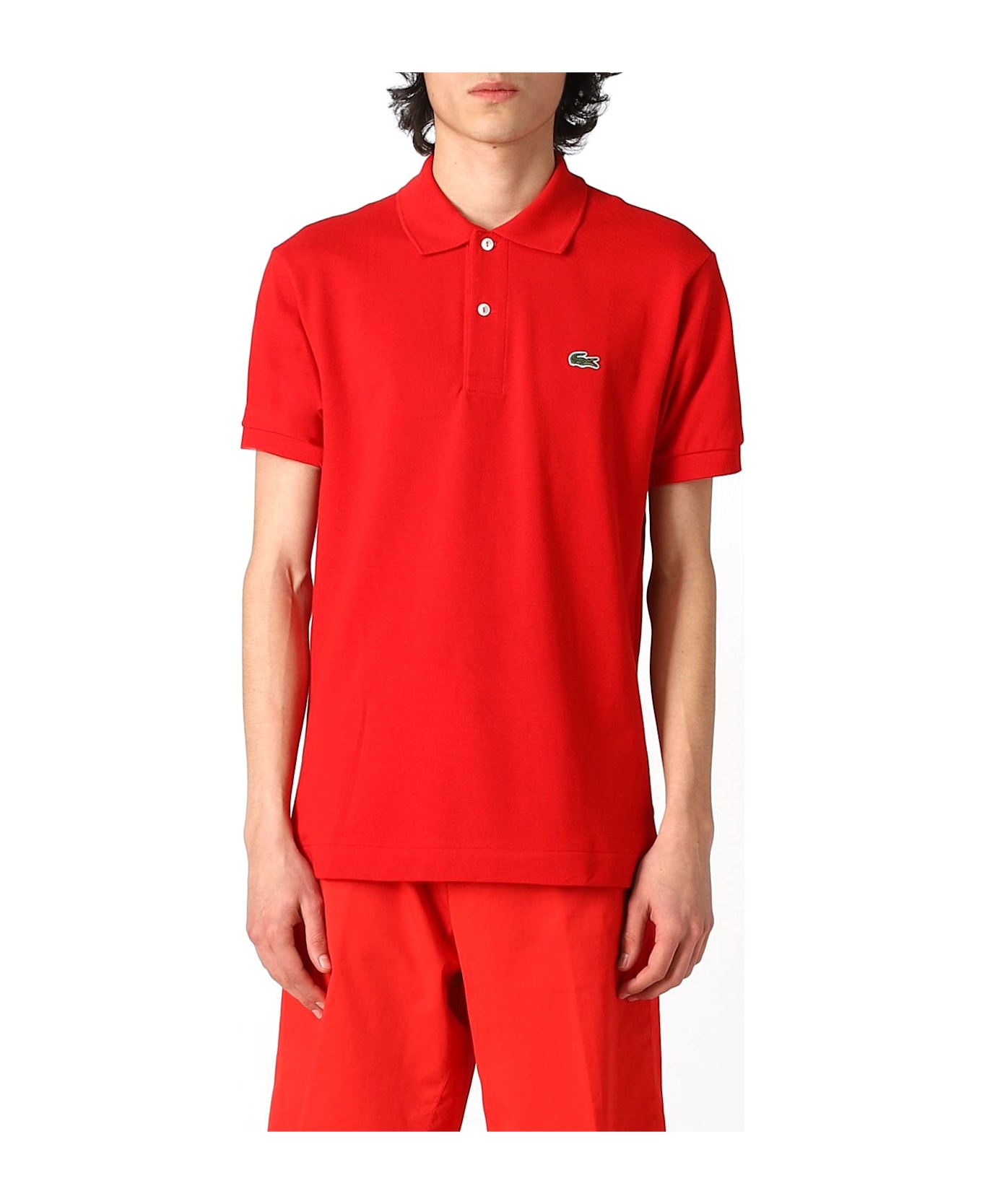 Lacoste Original L.12.12 Piqué Short-sleeved Polo Shirt - Rouge Iconic