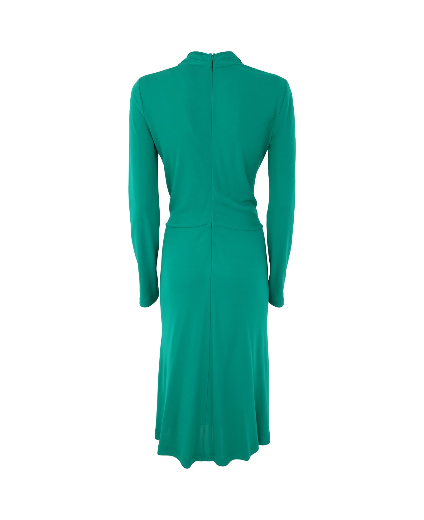 Alberta Ferretti Wrap Midi Dress - Emerald